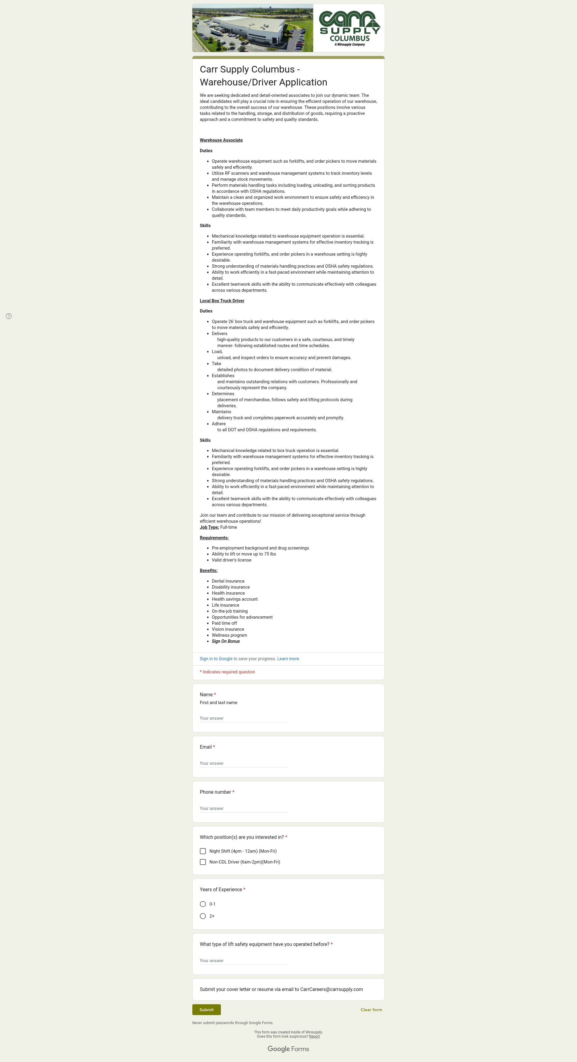 Landing Page