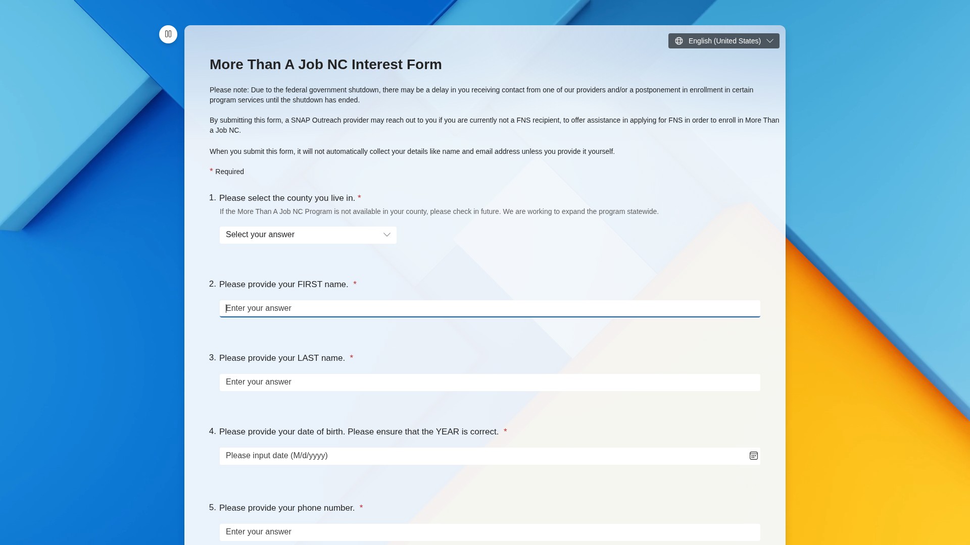 Landing Page