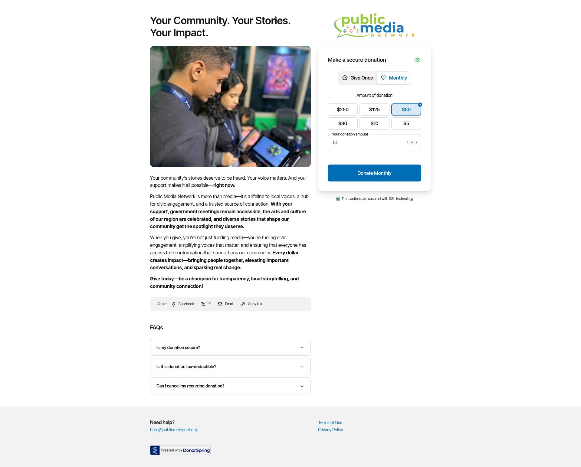 Landing Page