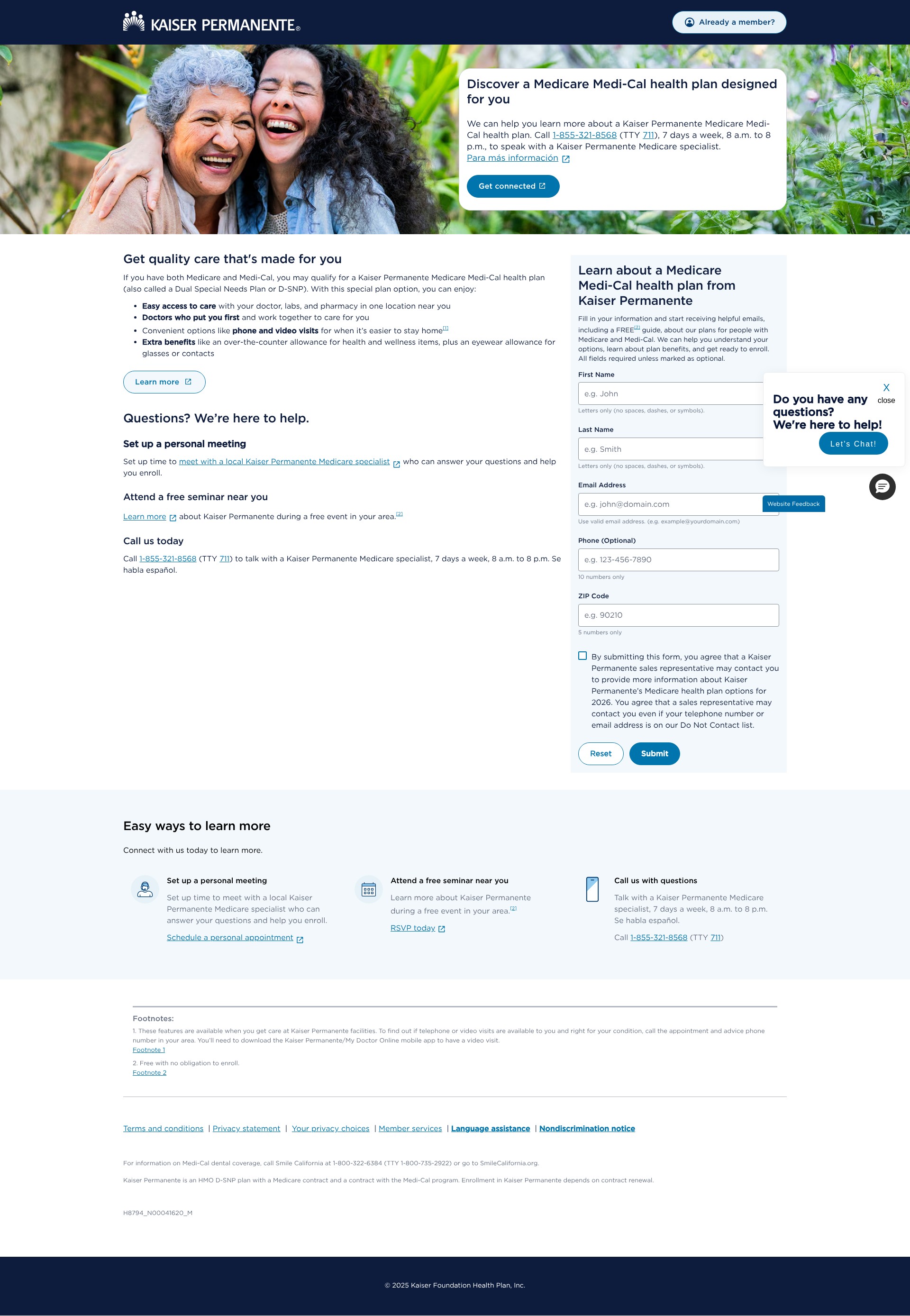 Landing Page
