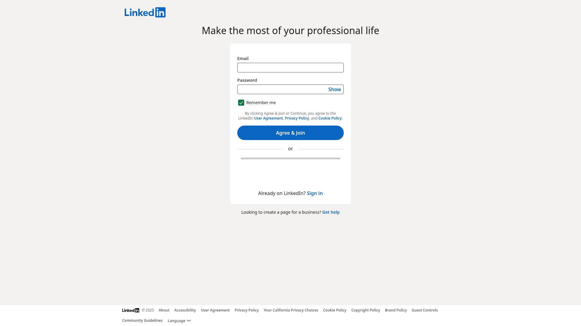 Landing Page