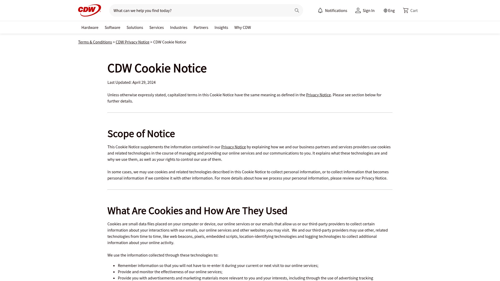 Landing Page