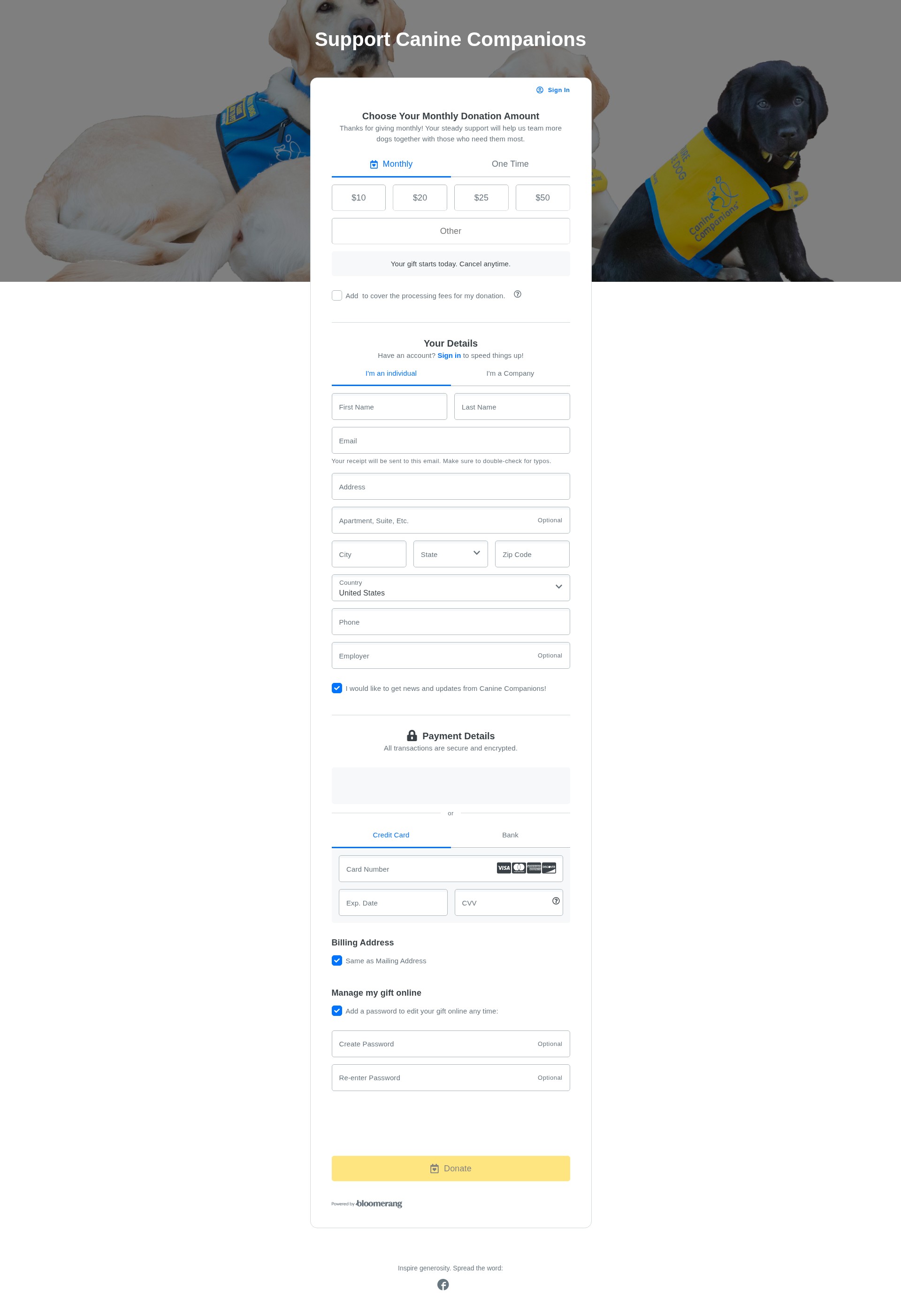 Landing Page