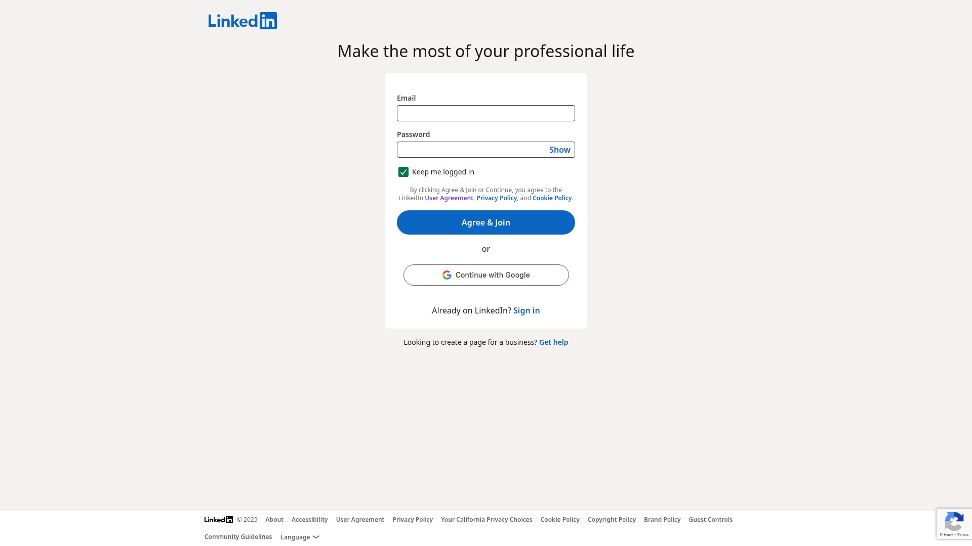 Landing Page