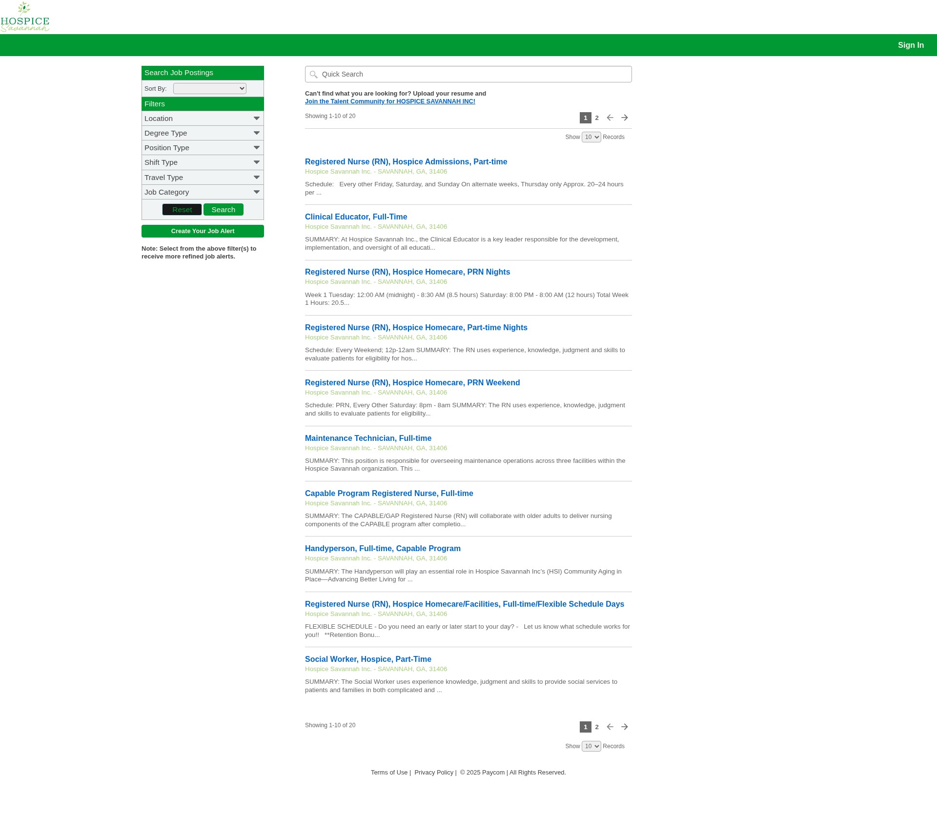Landing Page