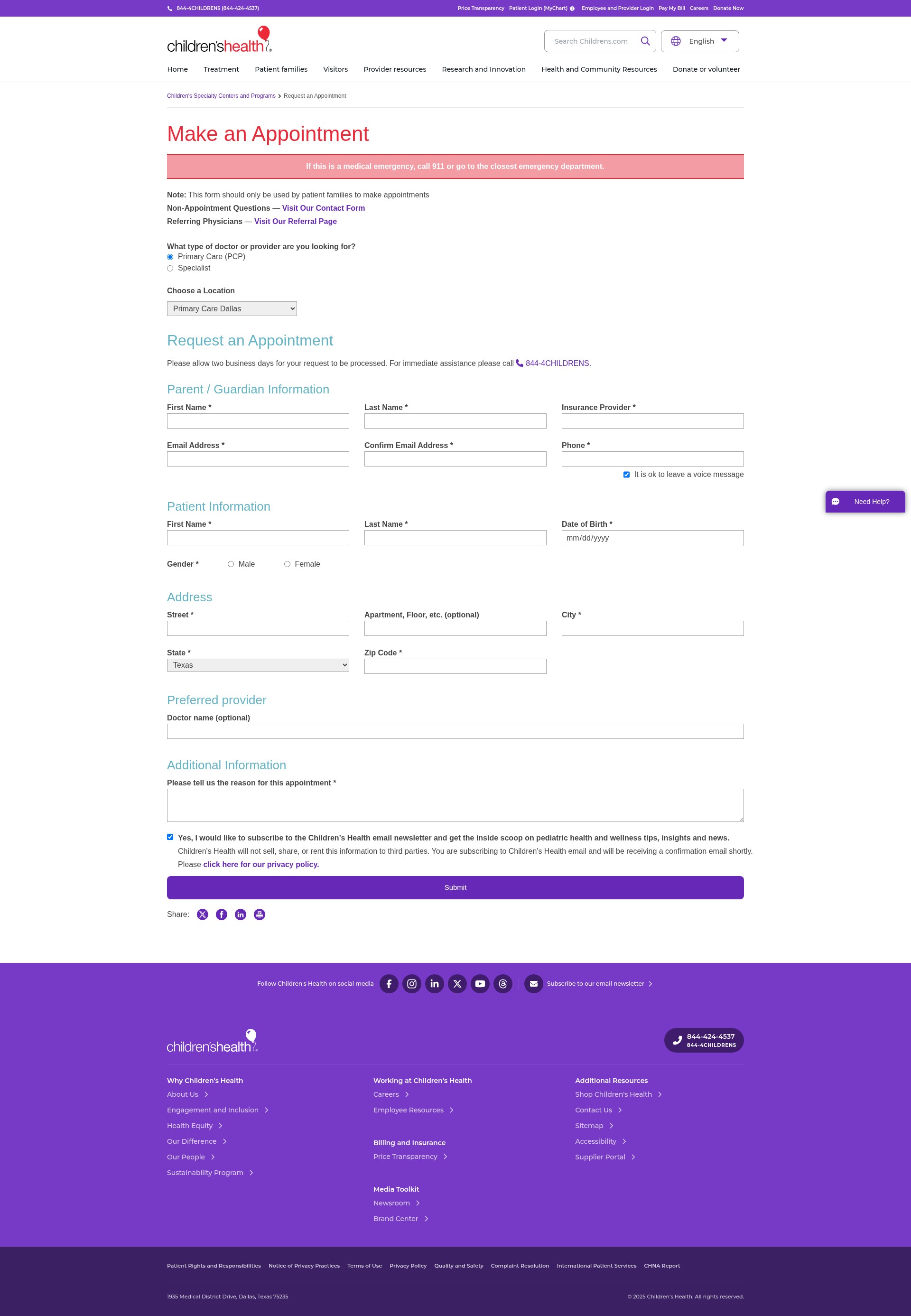 Landing Page