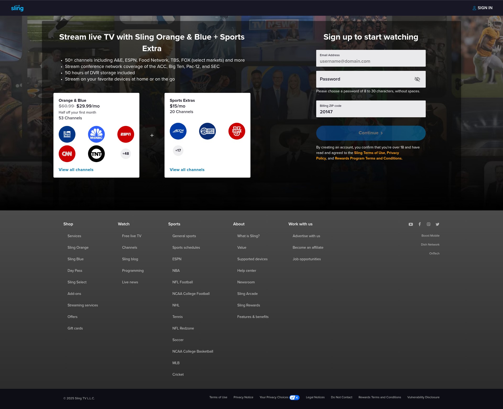 Landing Page