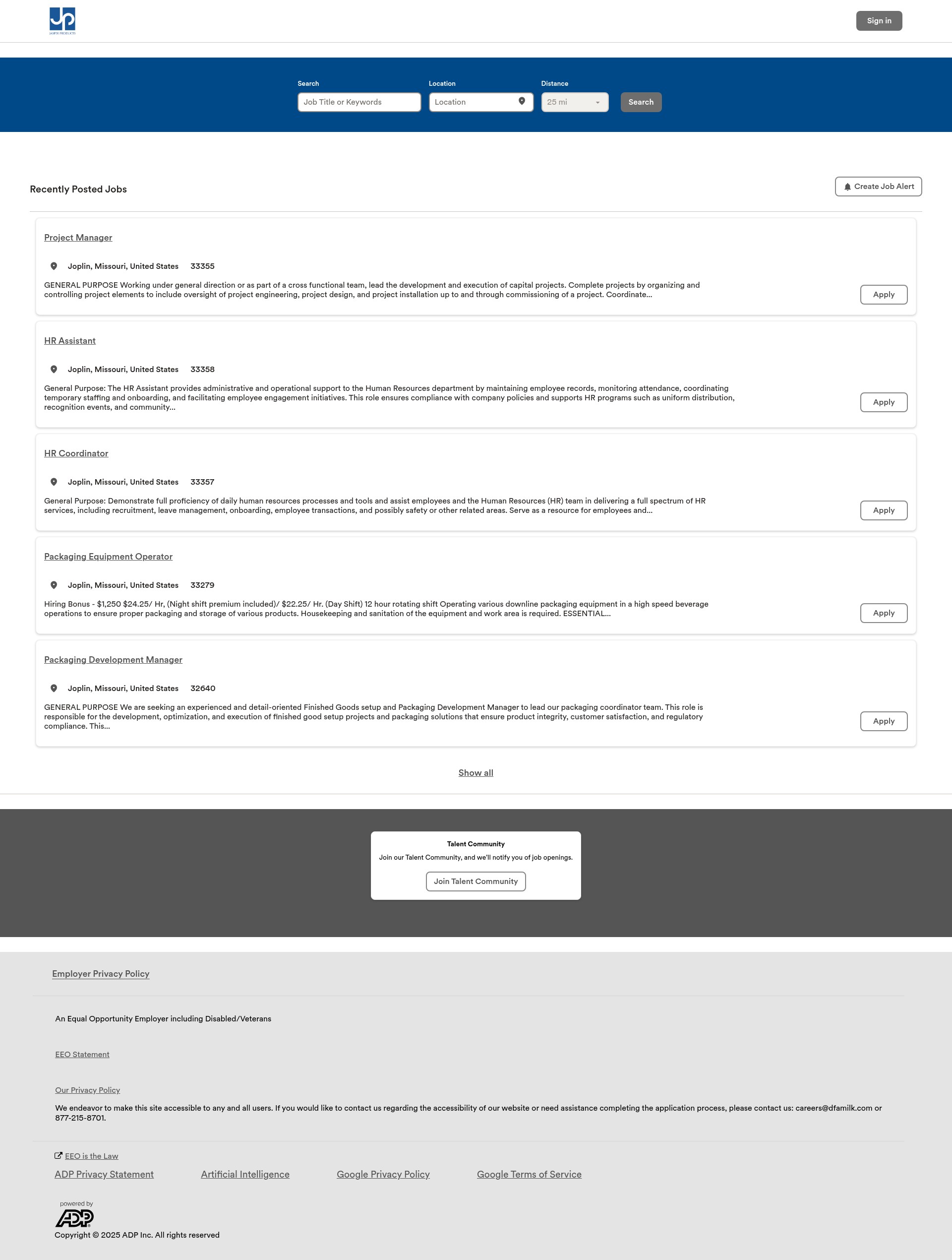 Landing Page