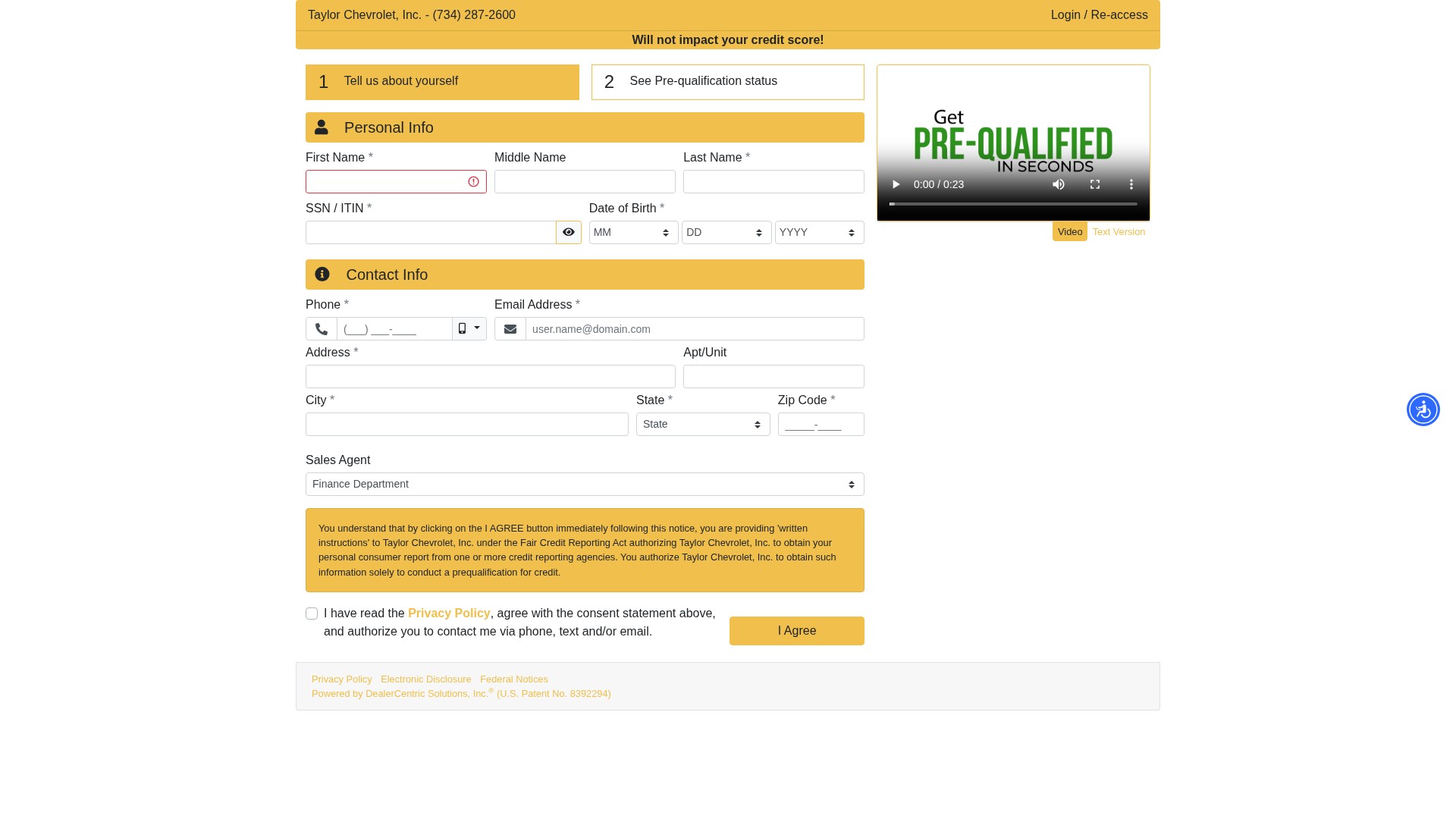 Landing Page