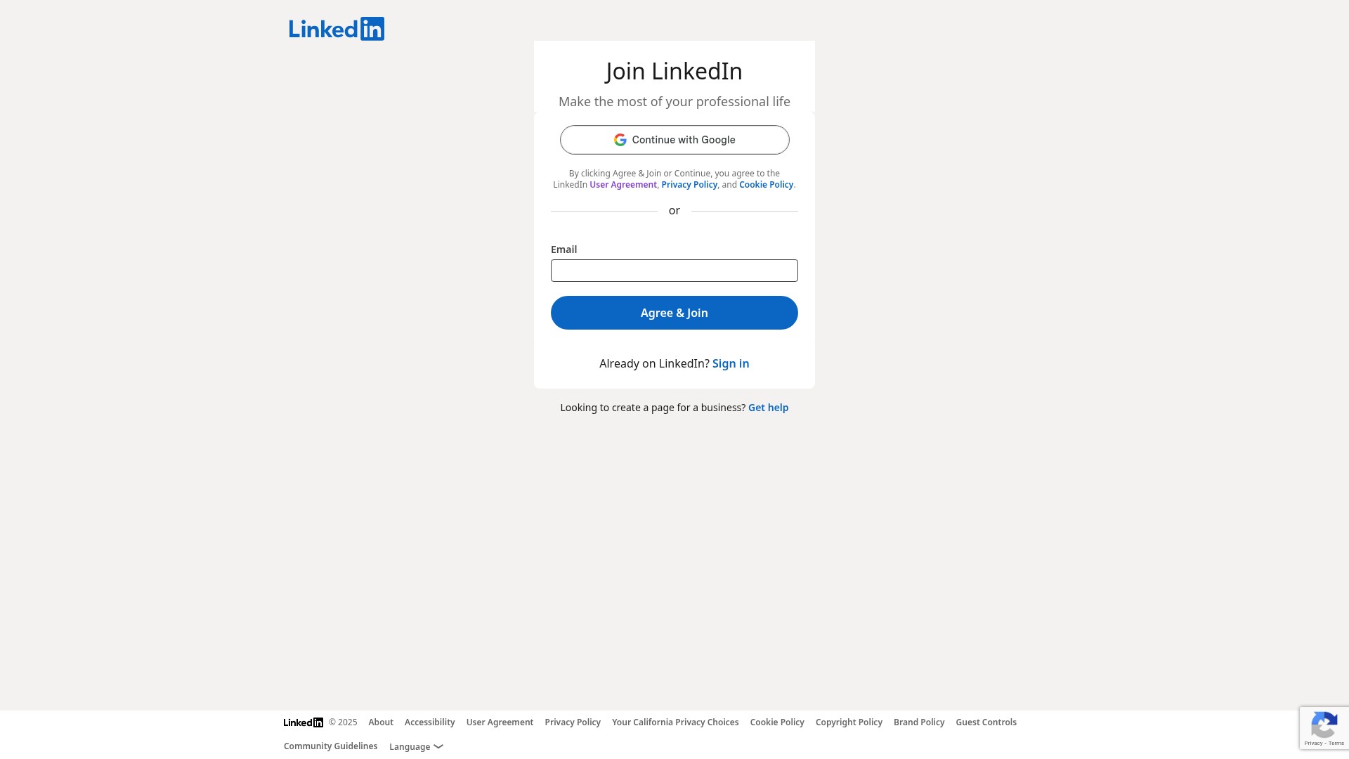 Landing Page