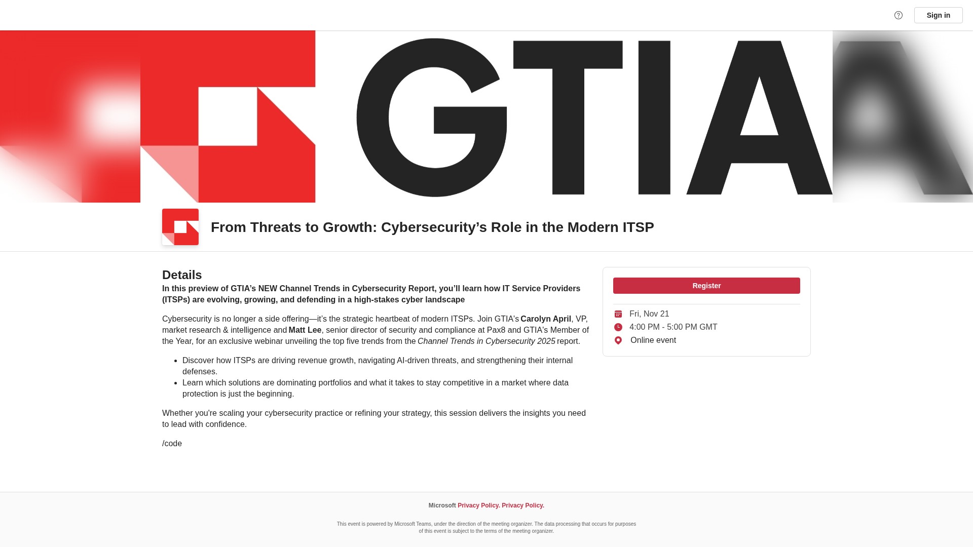 Landing Page