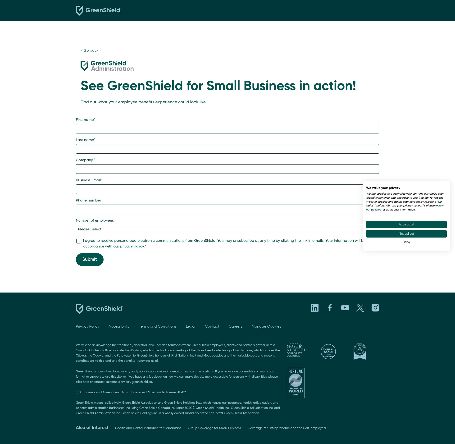 Landing Page