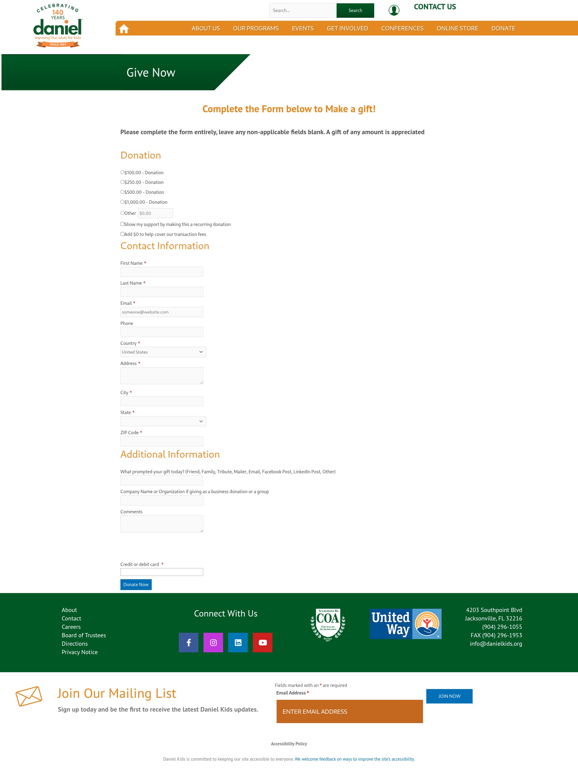 Landing Page