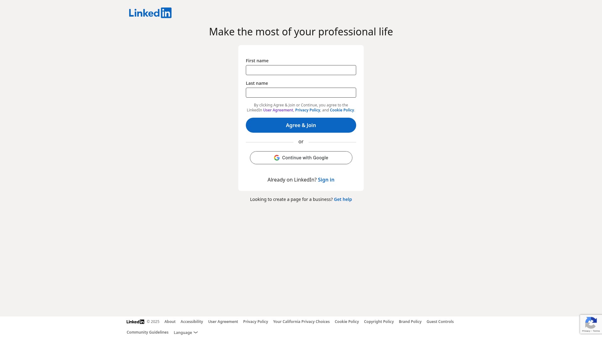 Landing Page