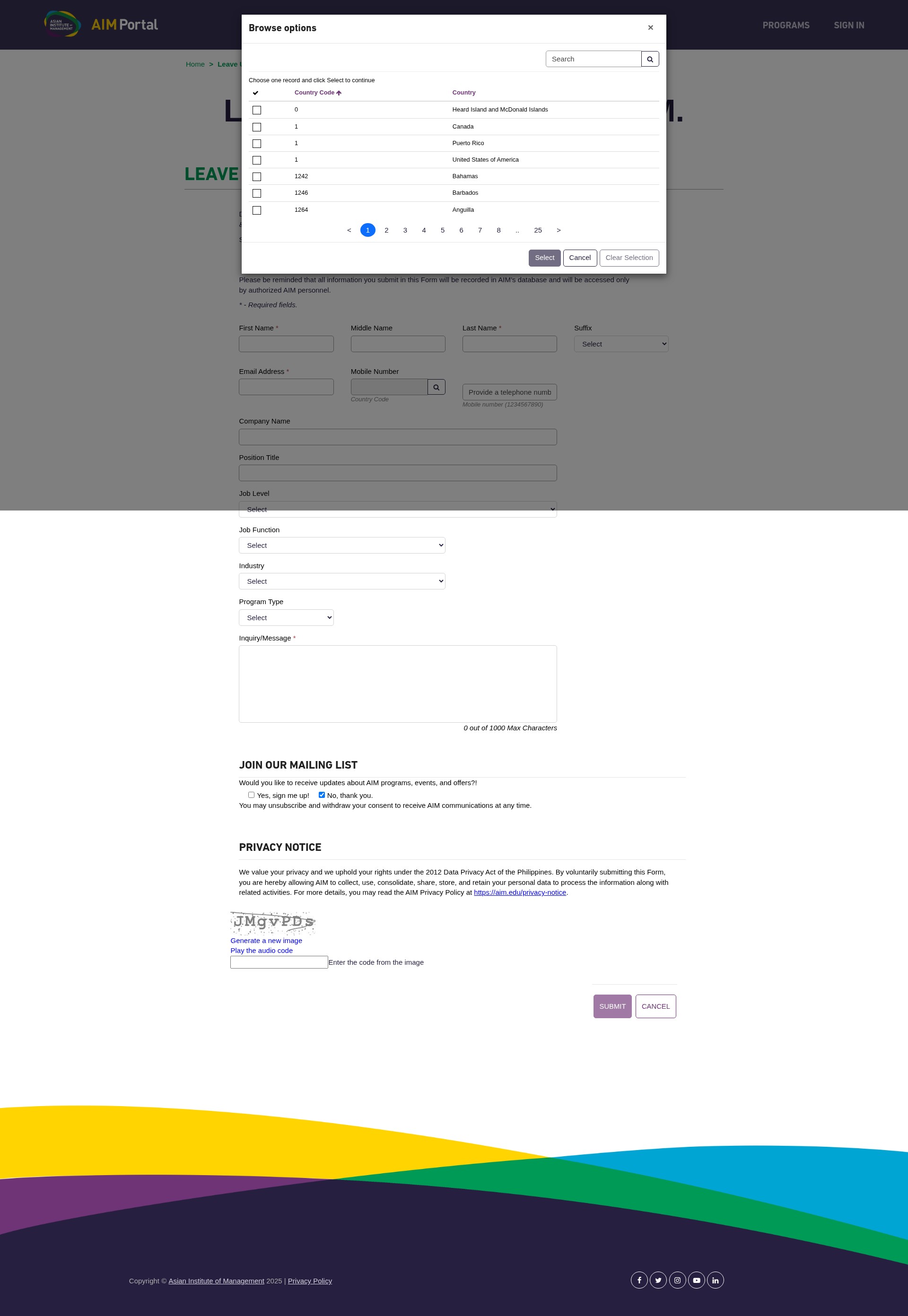 Landing Page