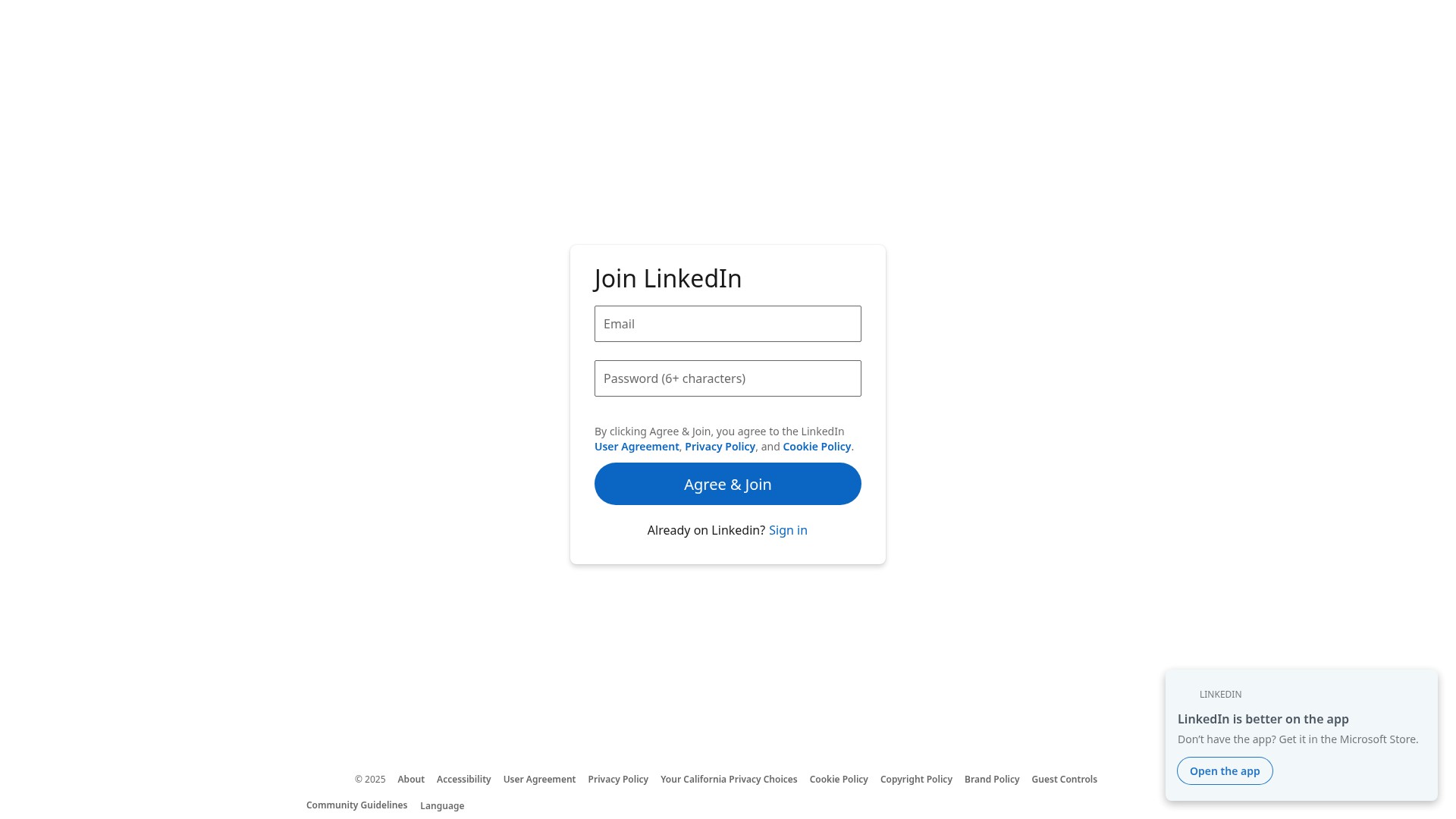 Landing Page