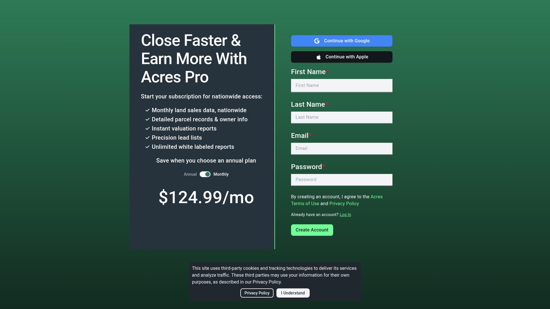 Landing Page