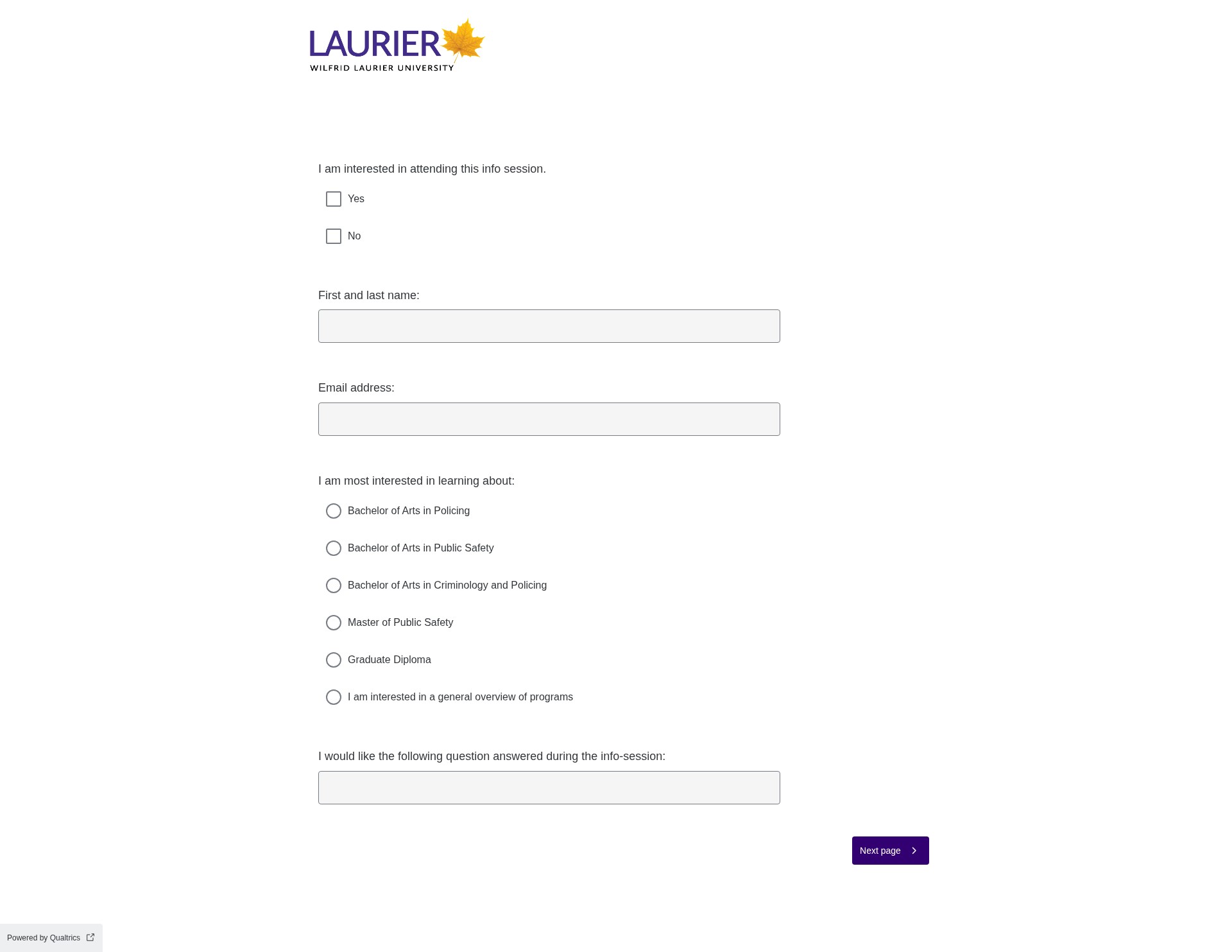 Landing Page