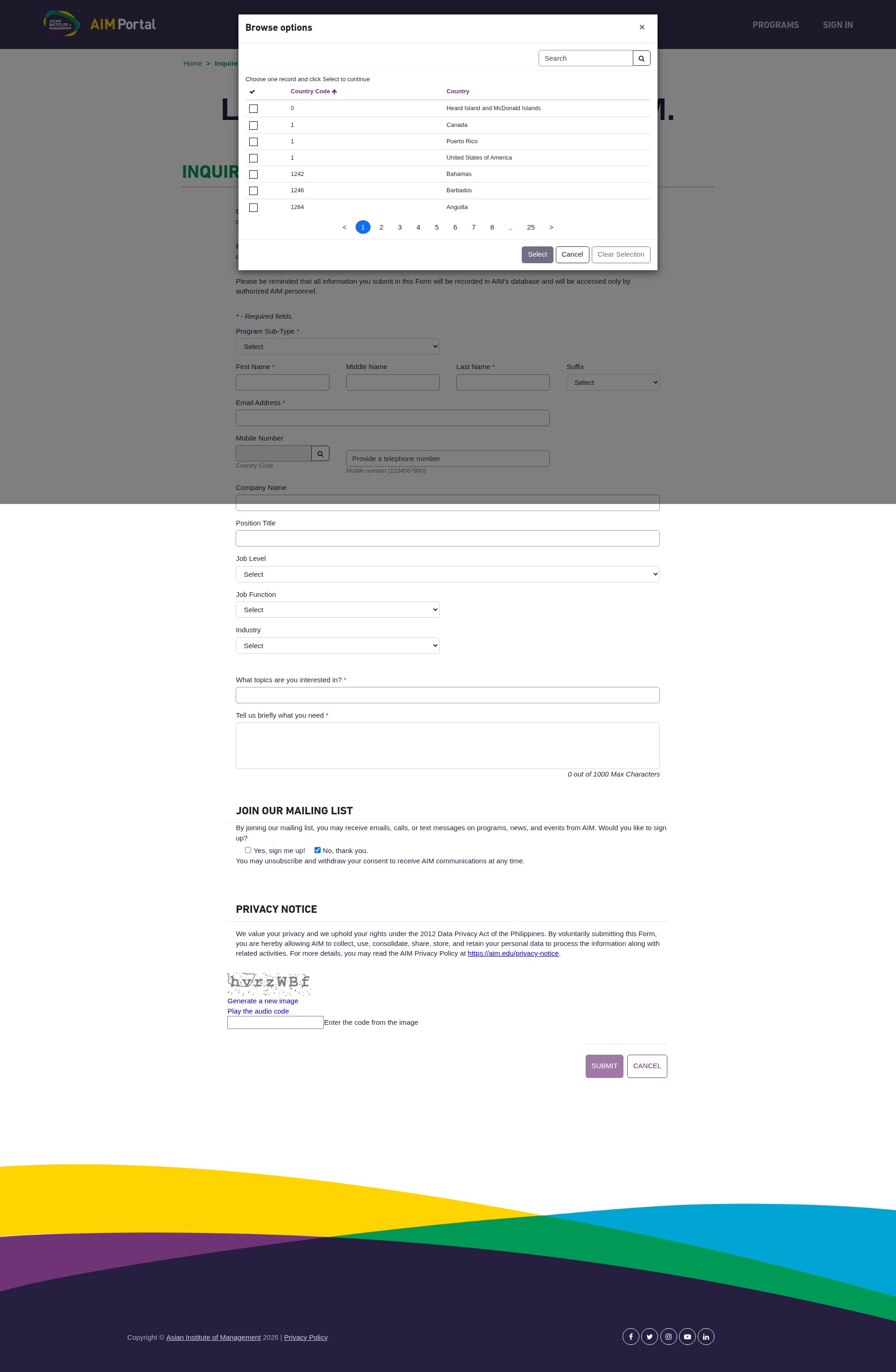 Landing Page
