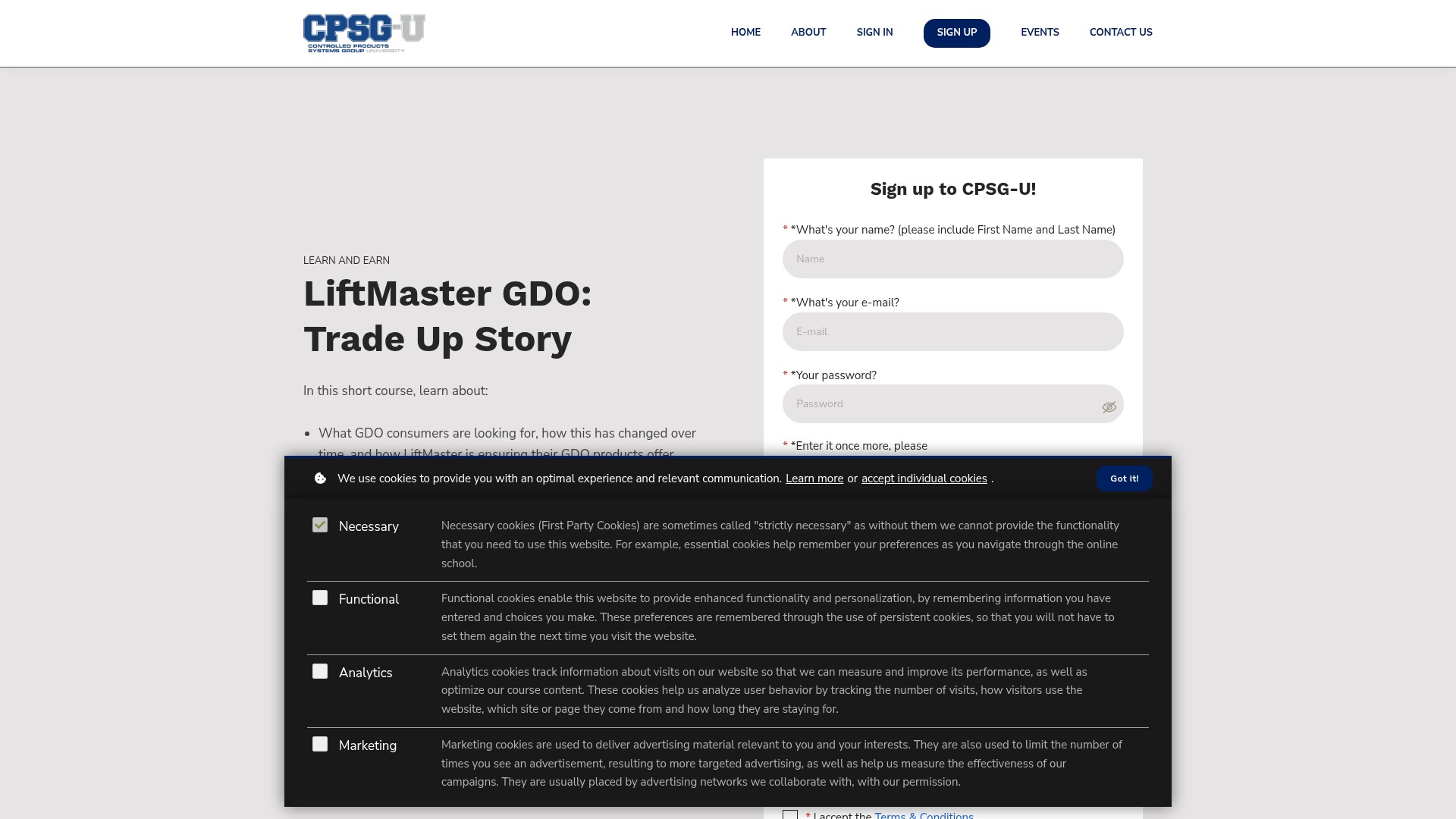 Landing Page