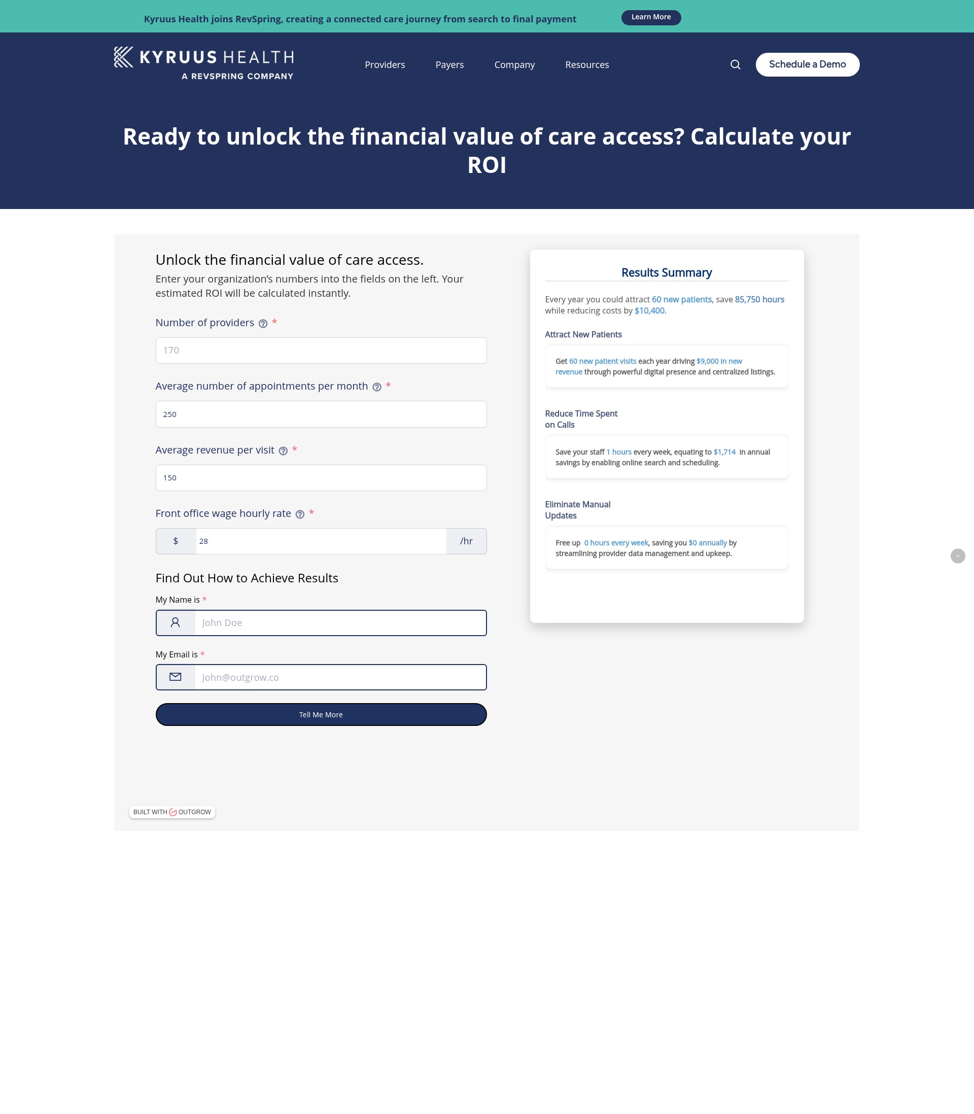Landing Page