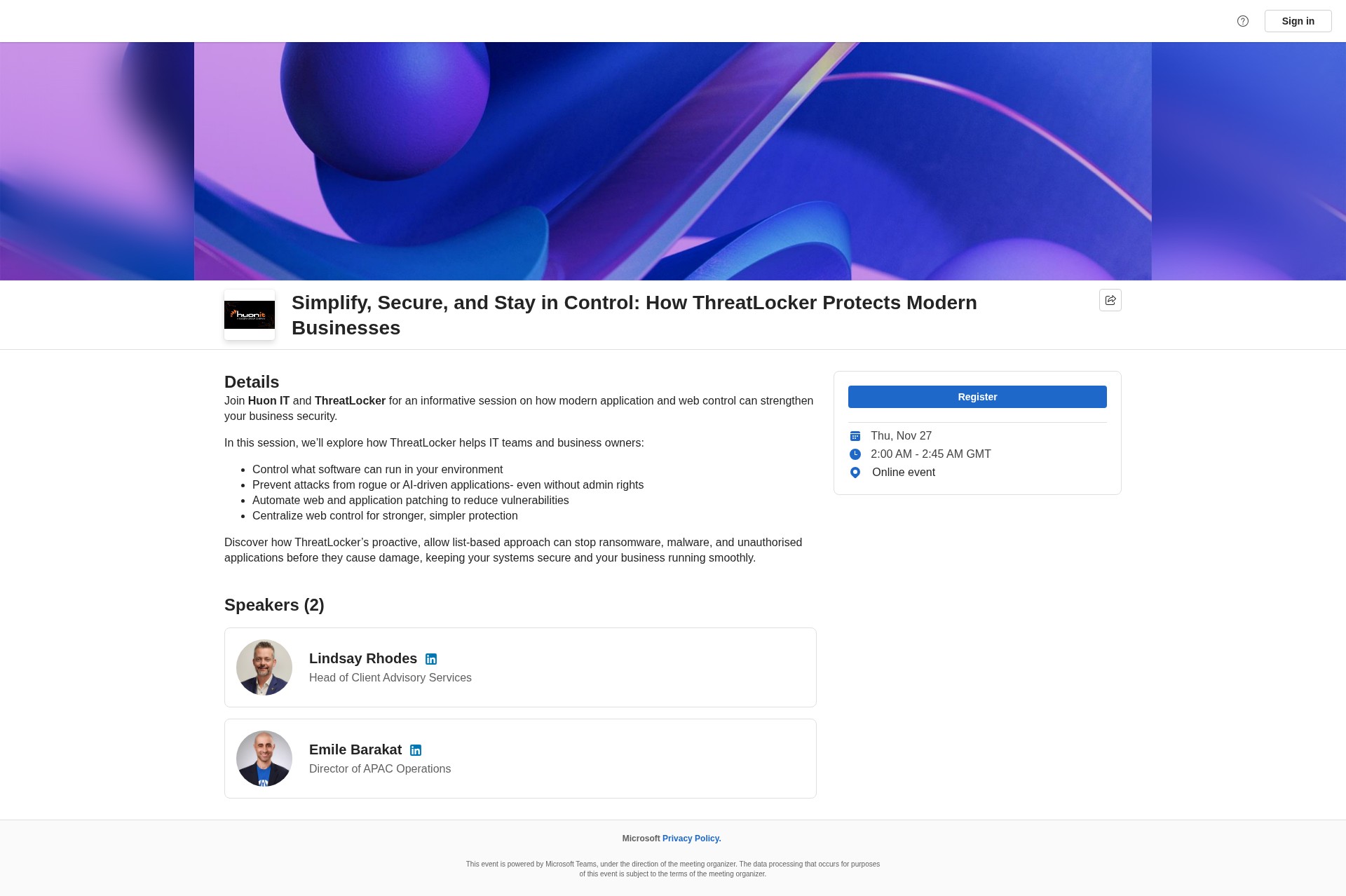 Landing Page