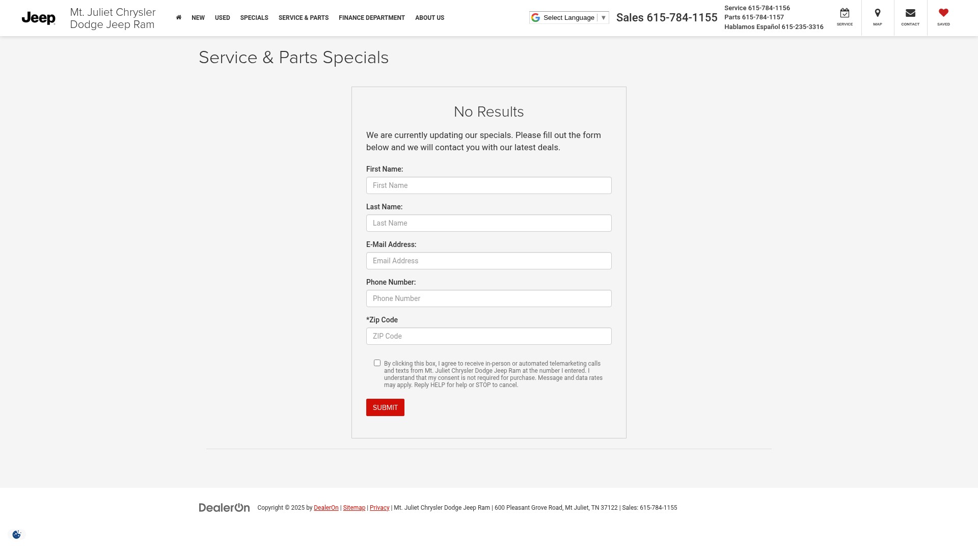 Landing Page