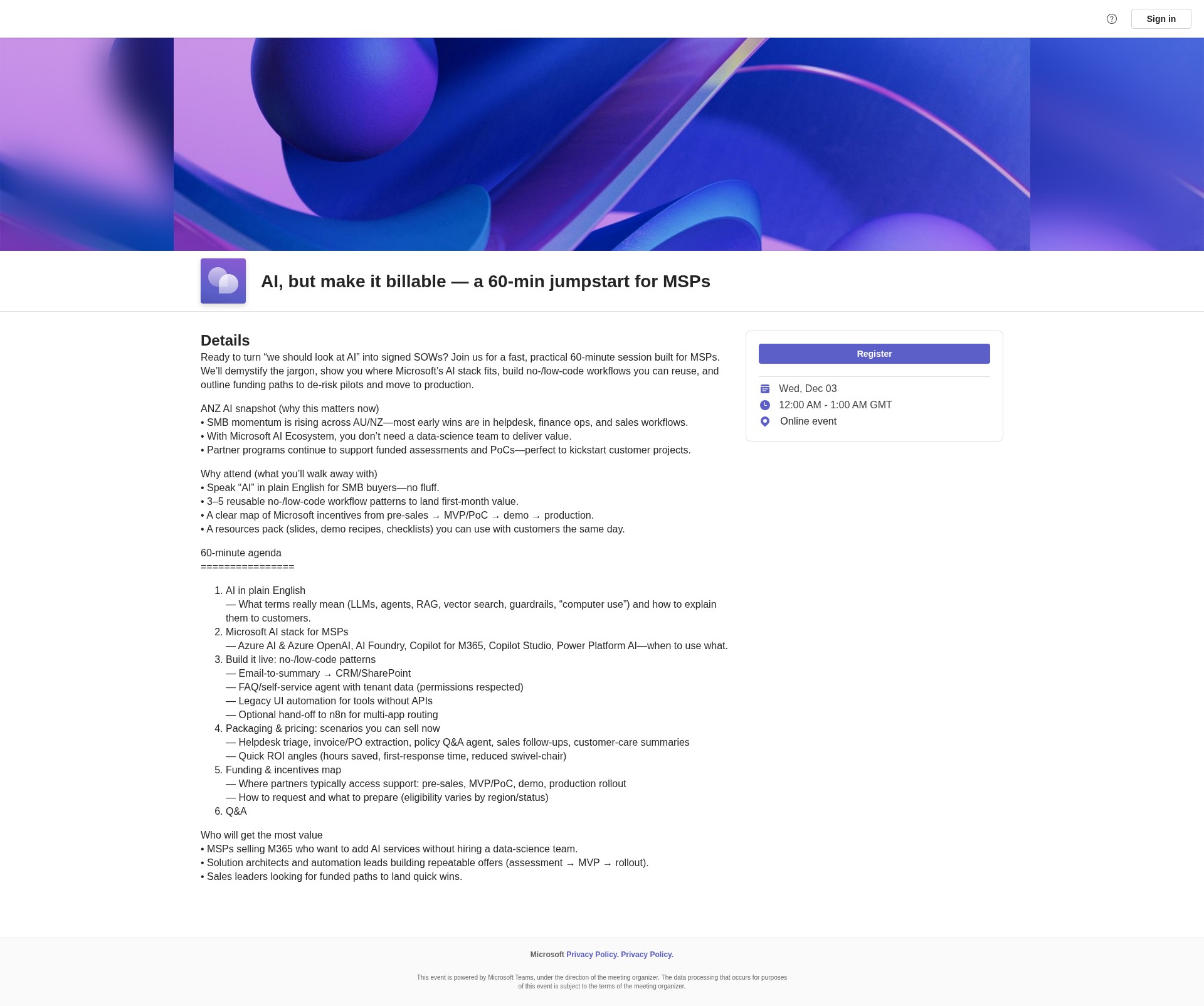Landing Page