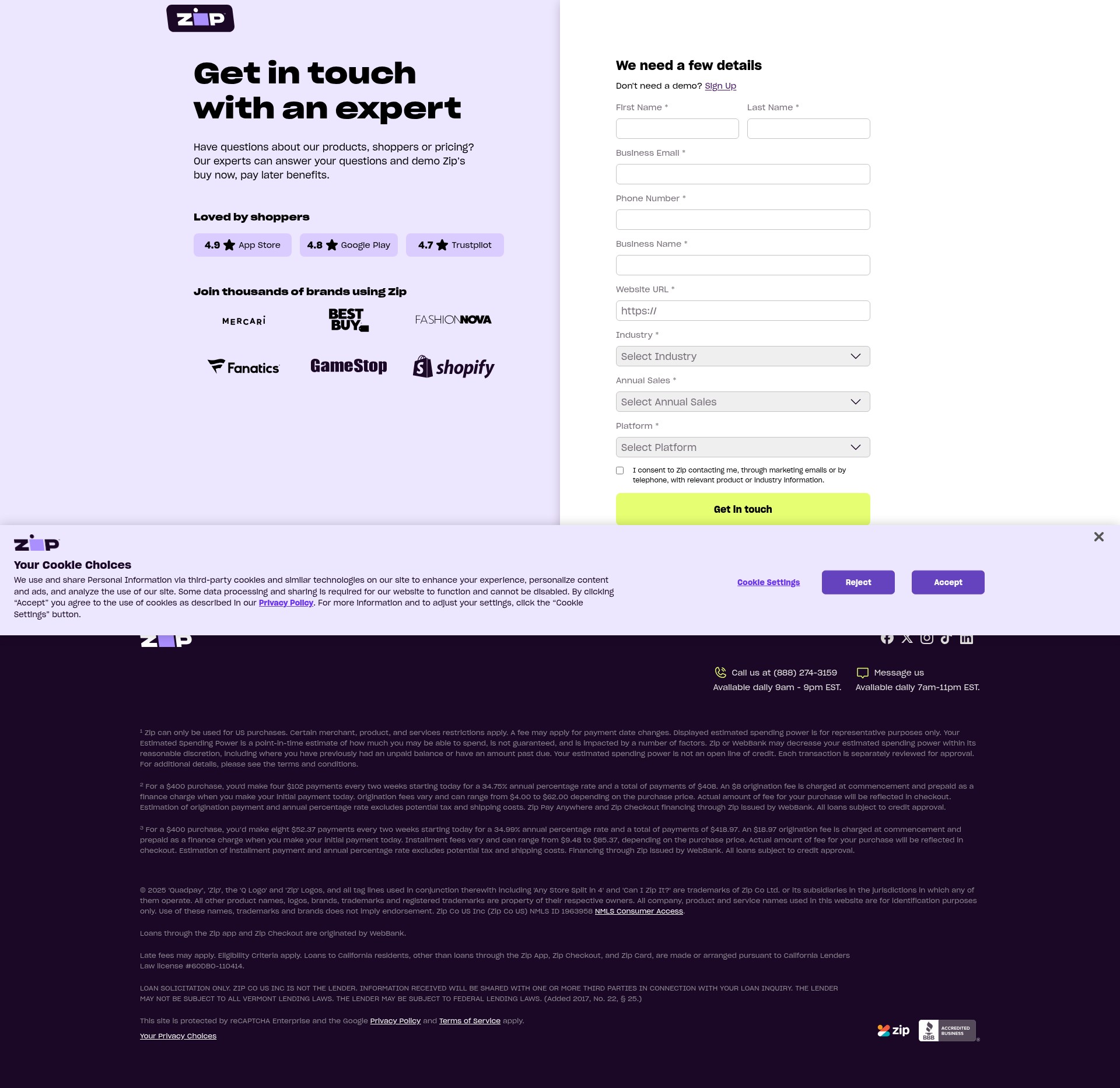 Landing Page