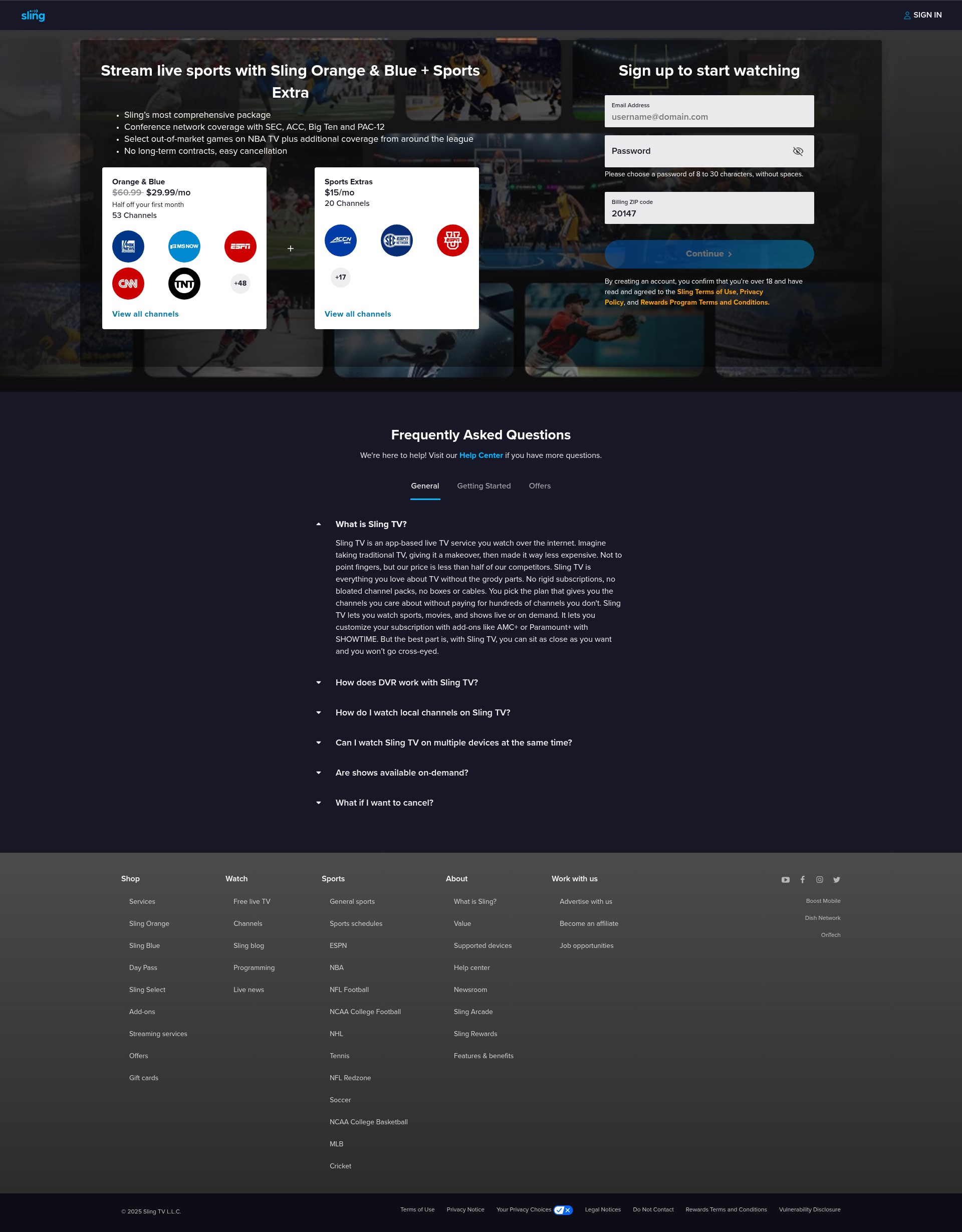 Landing Page