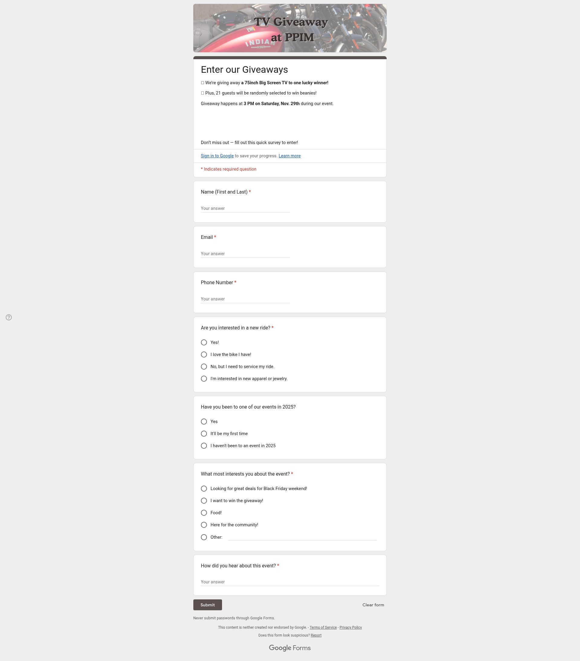 Landing Page