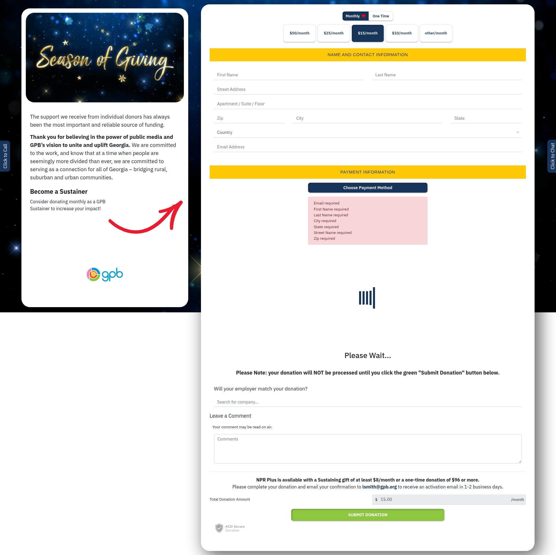 Landing Page