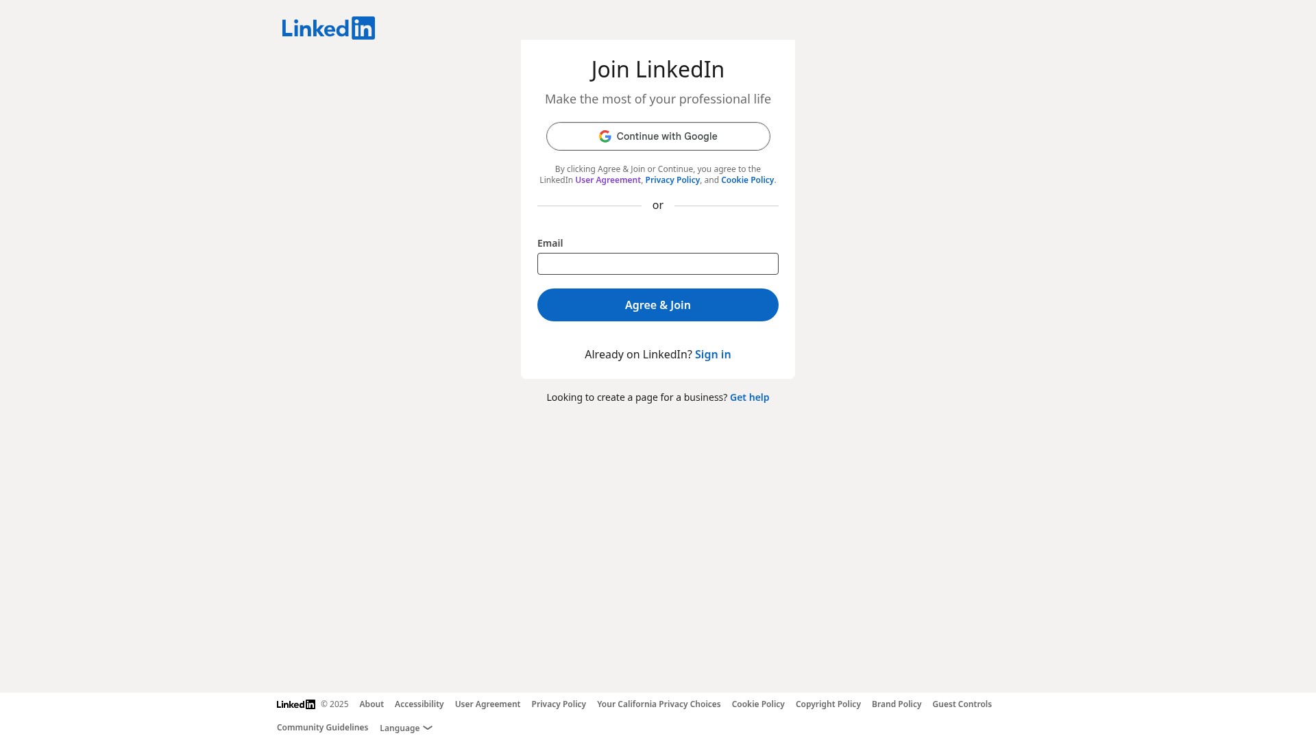 Landing Page
