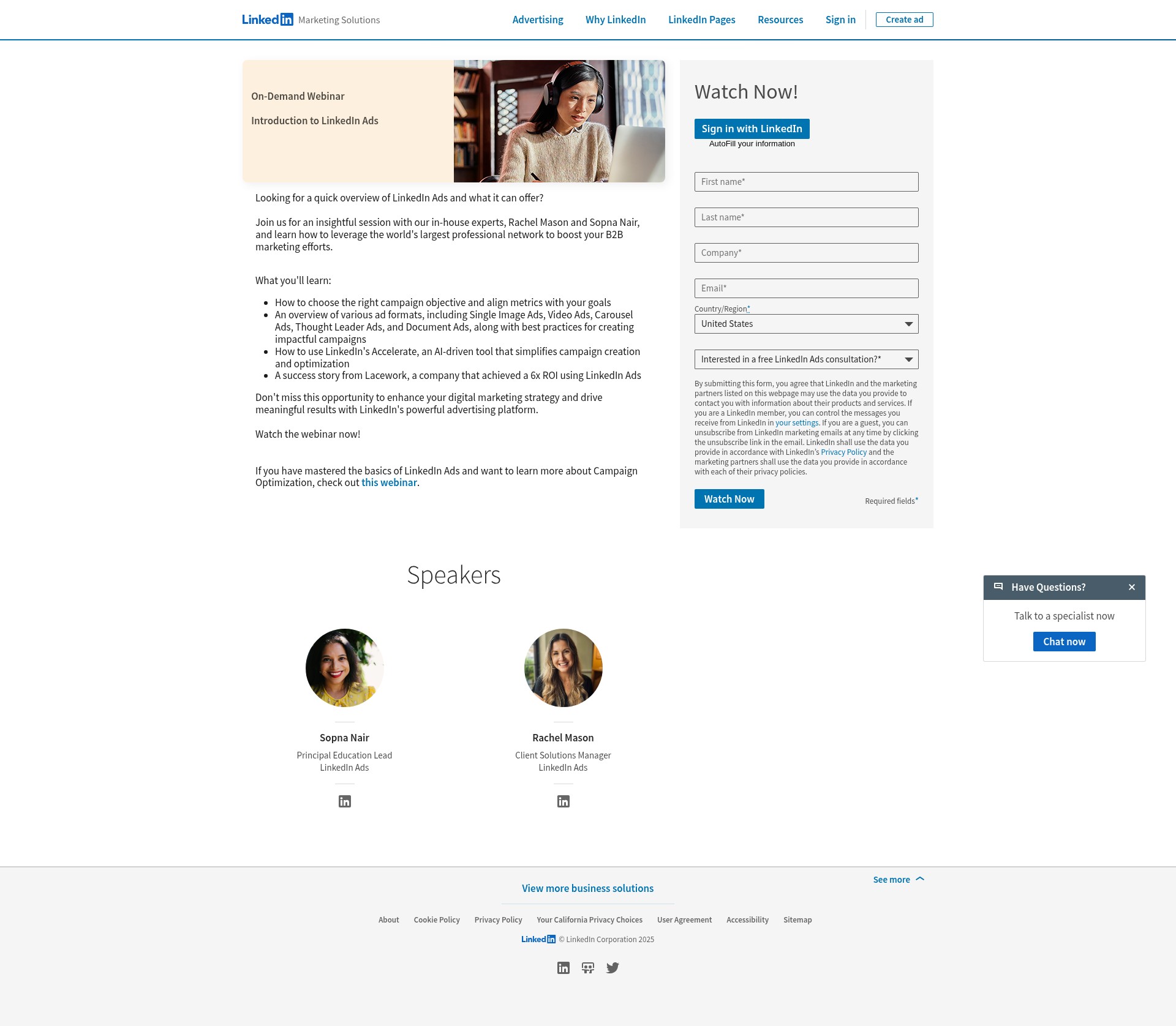 Landing Page