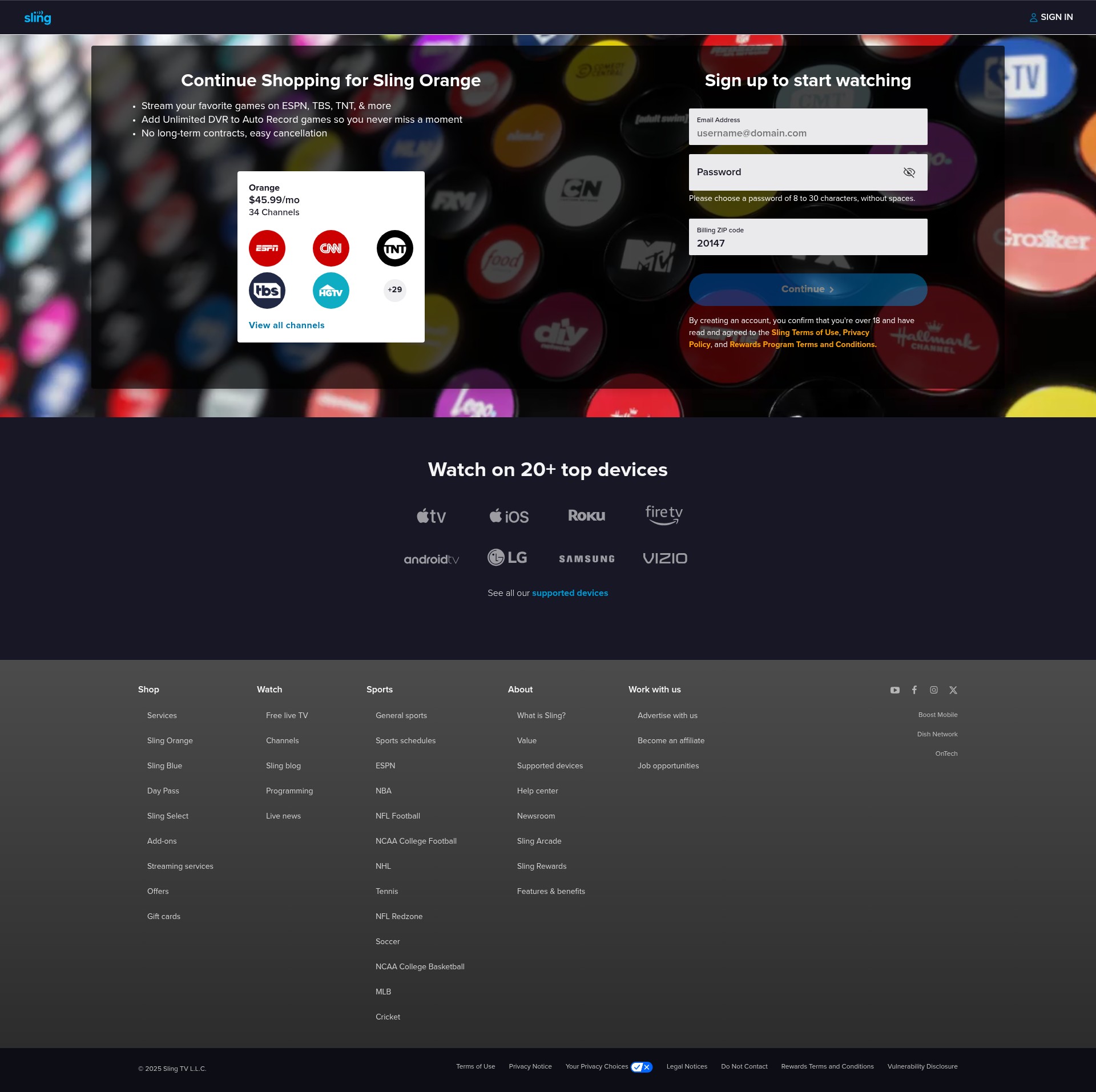 Landing Page