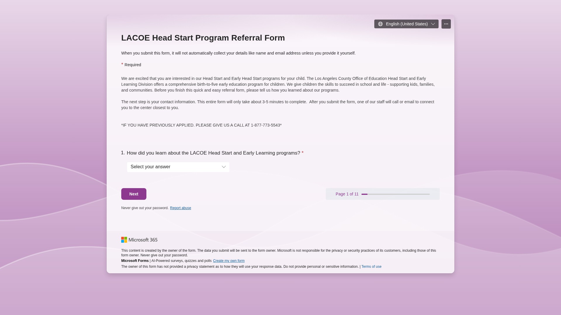 Landing Page