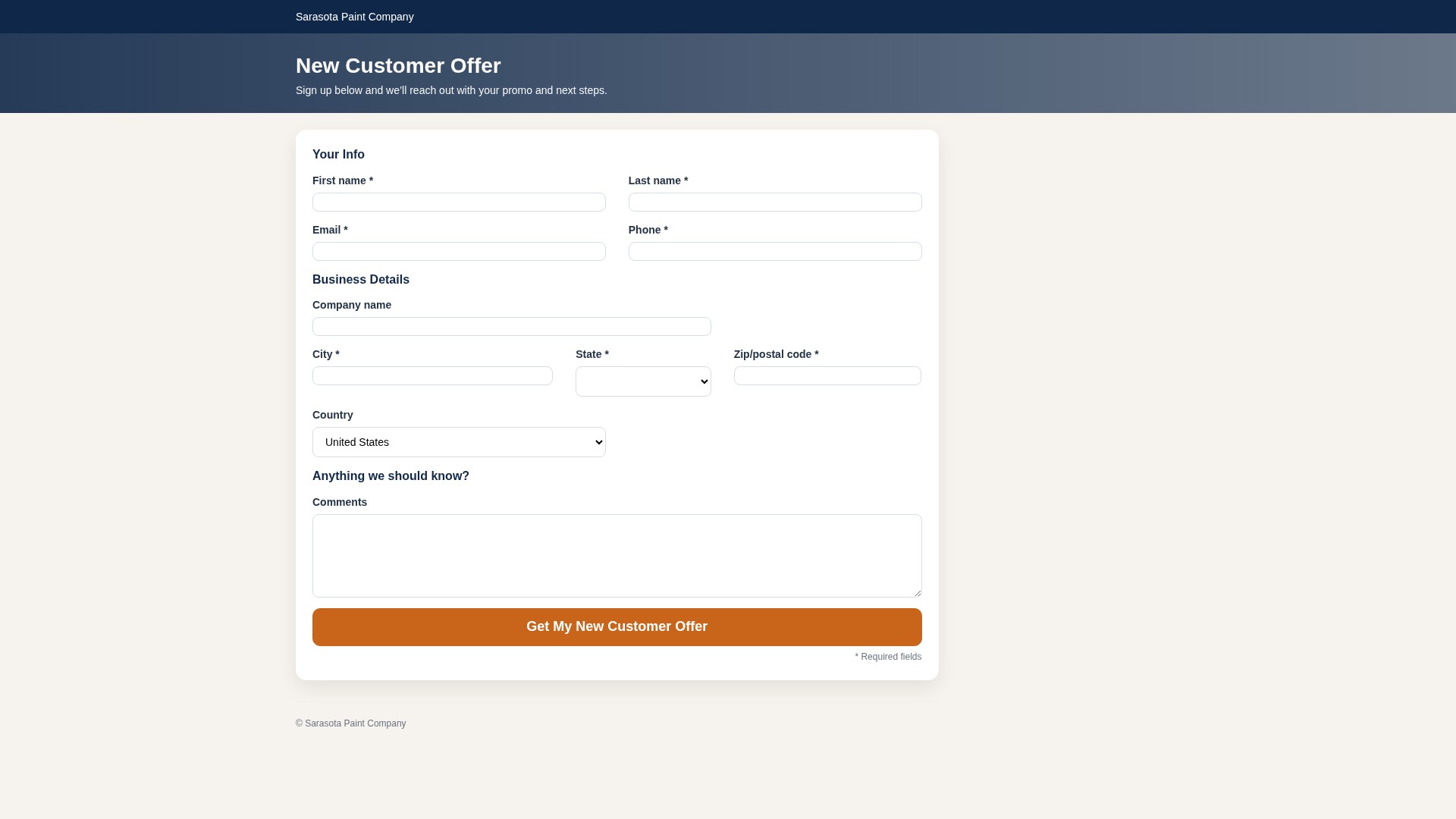 Landing Page