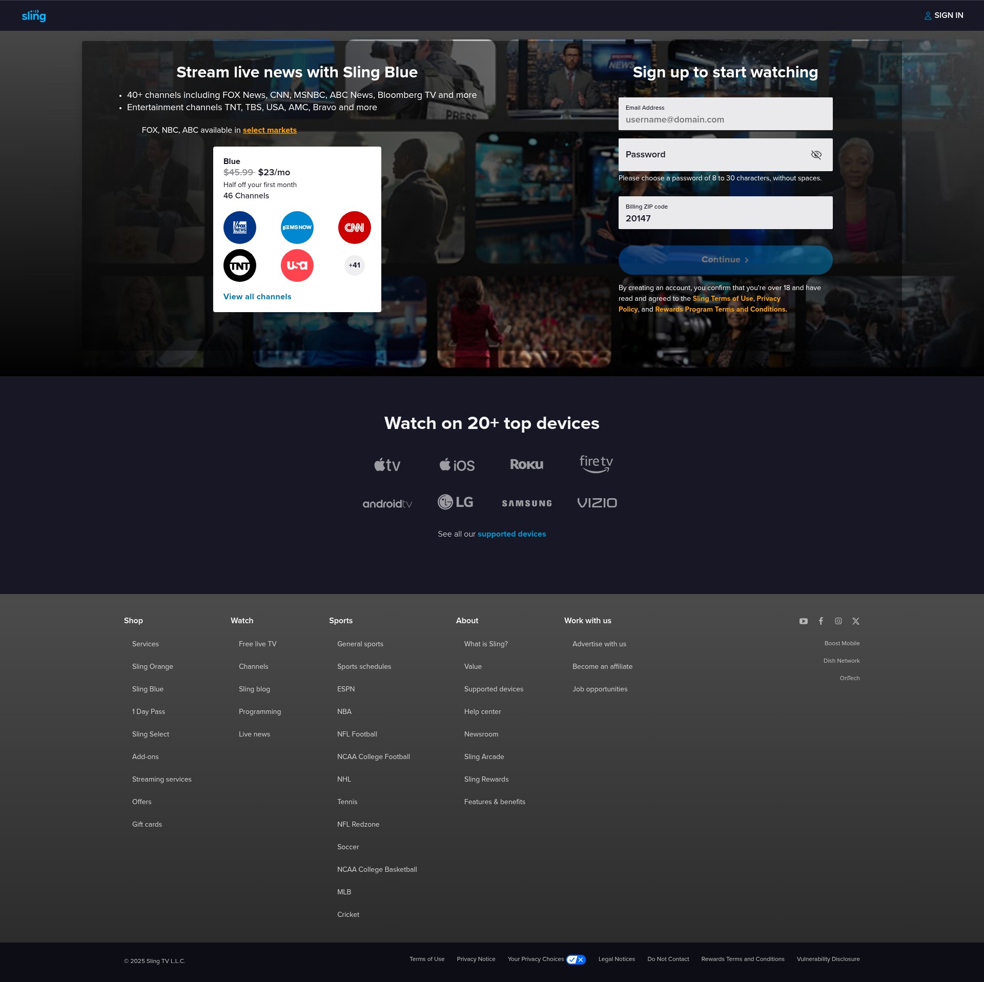 Landing Page