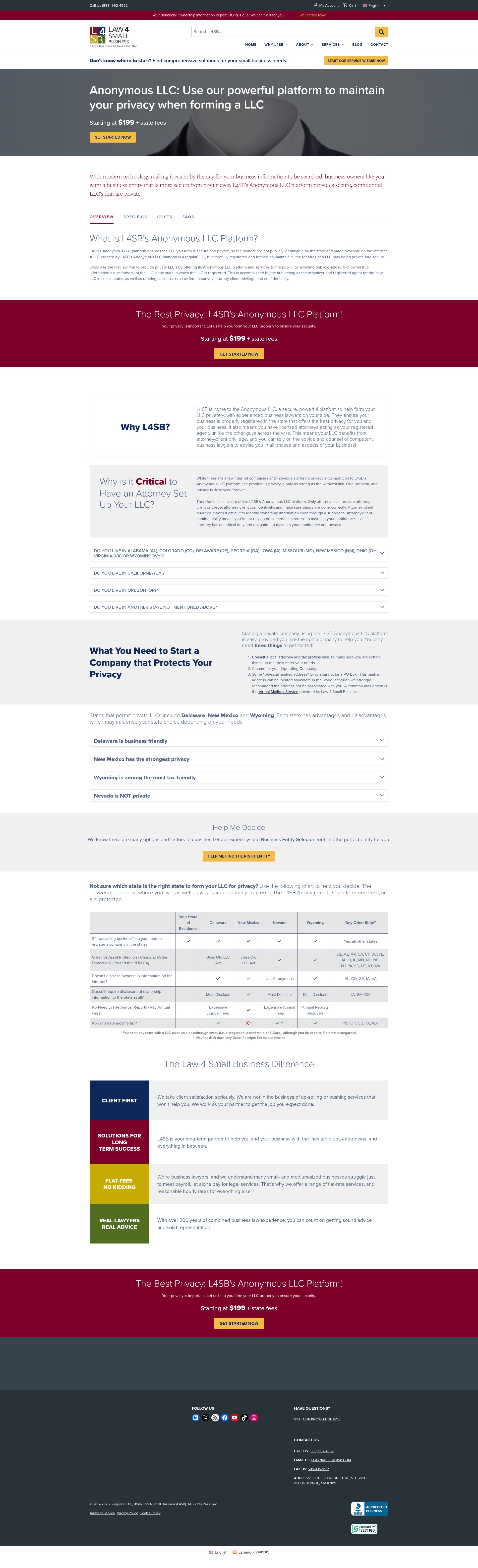 Landing Page