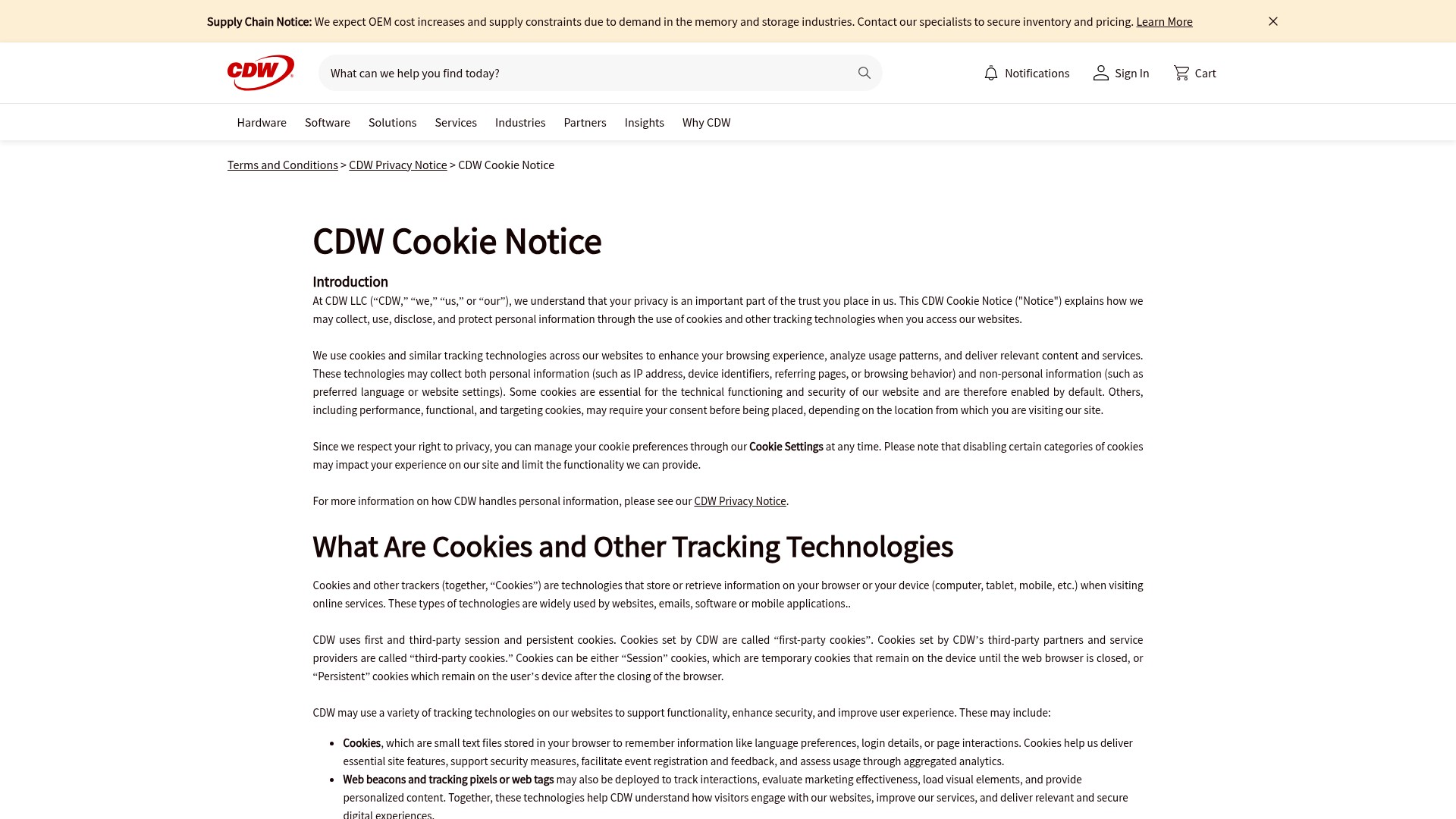 Landing Page