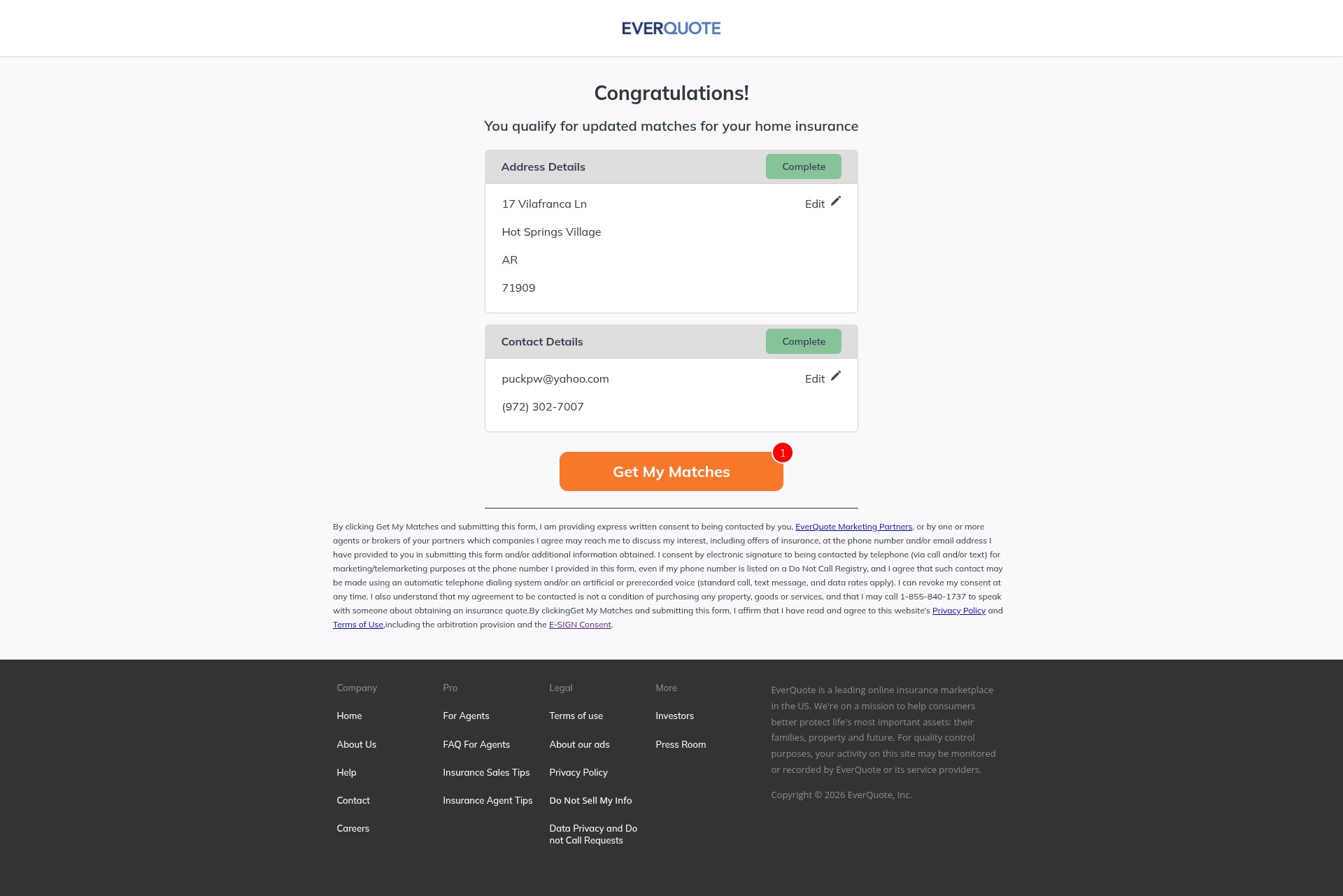 Landing Page