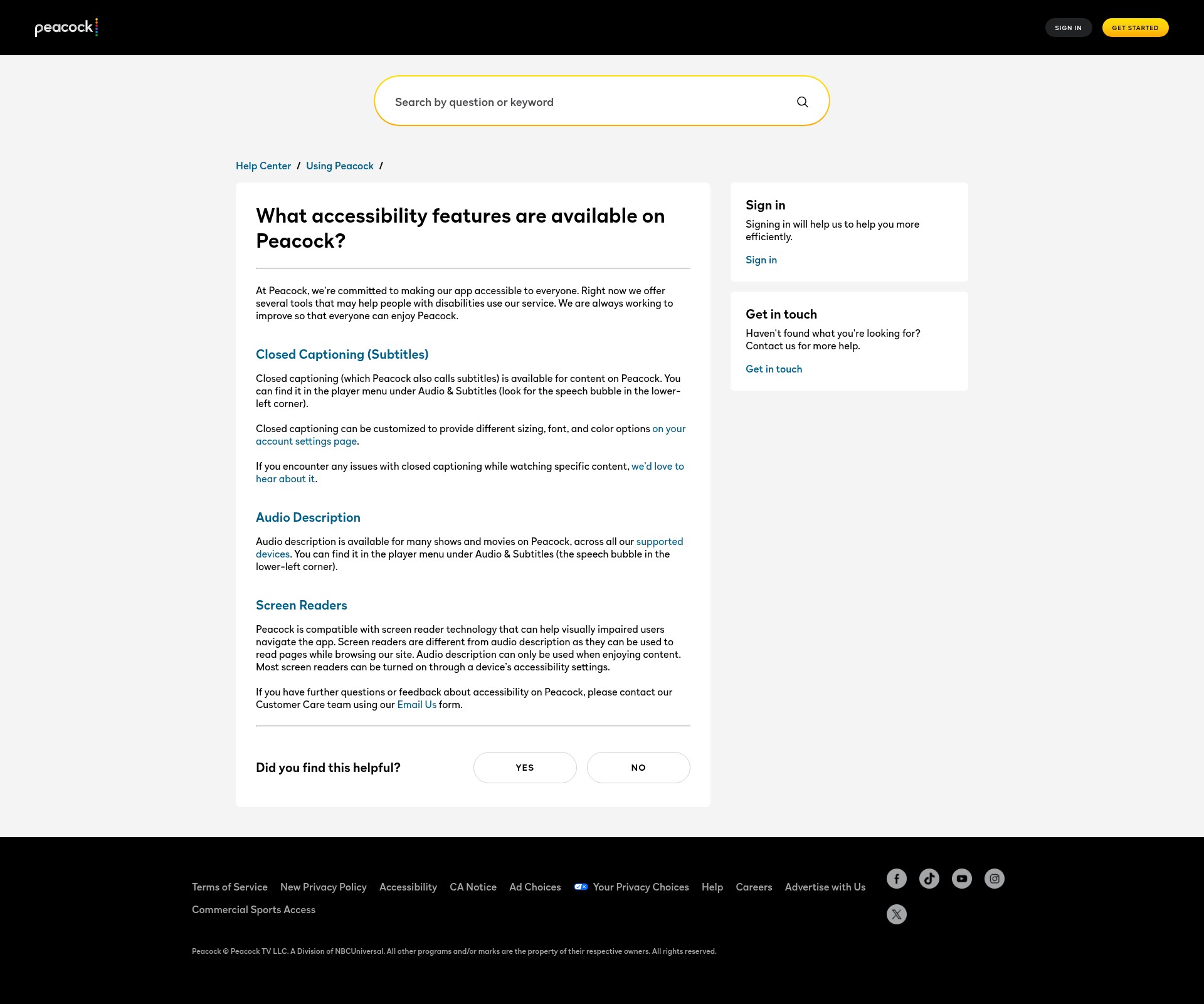 Landing Page