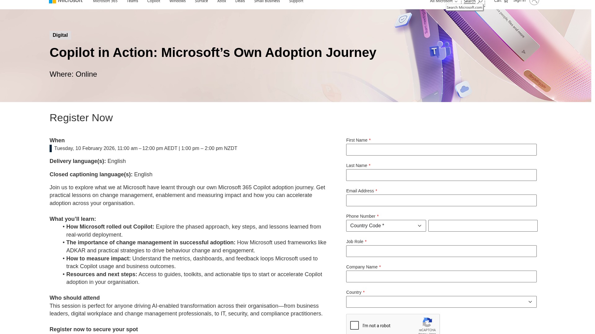 Landing Page