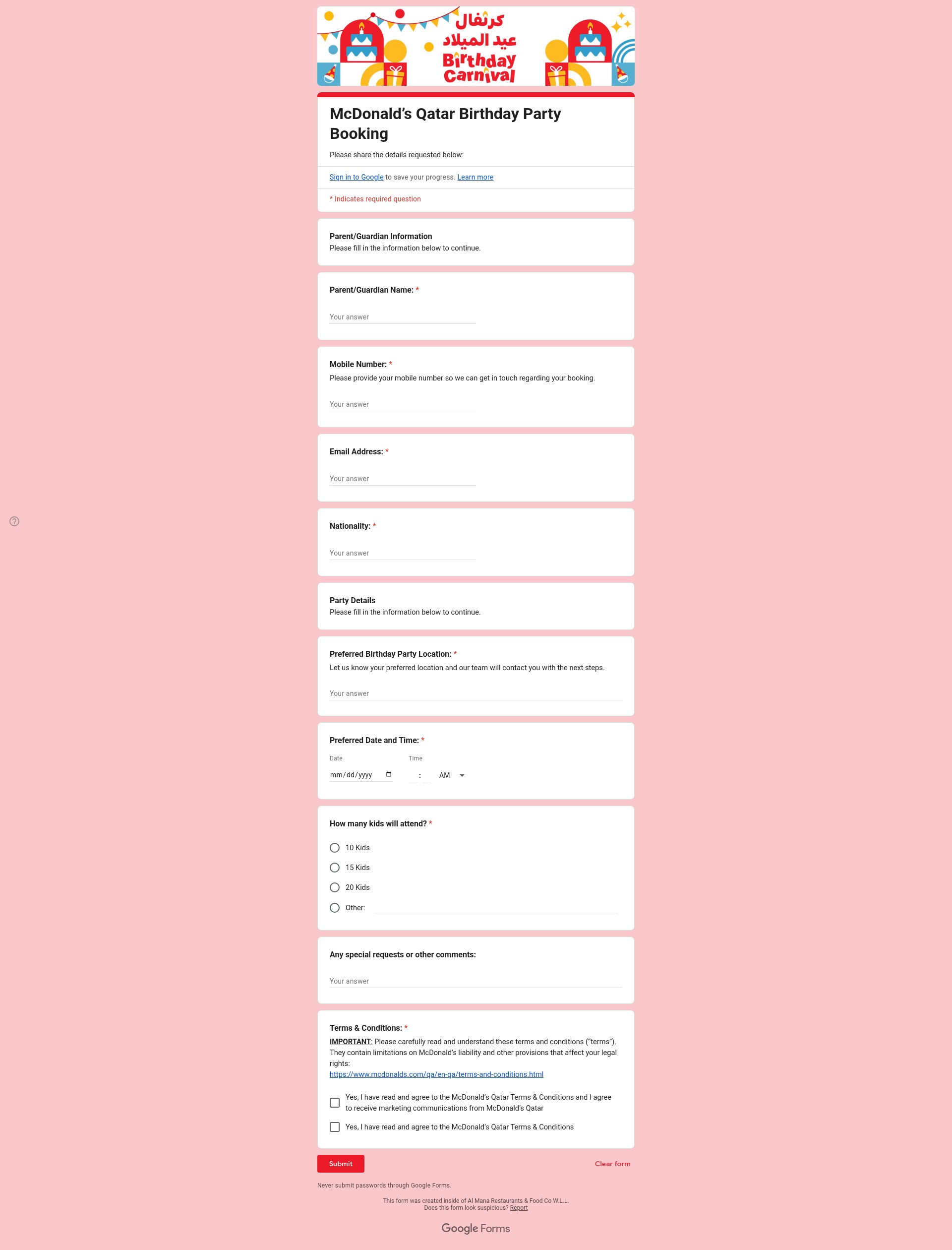 Landing Page