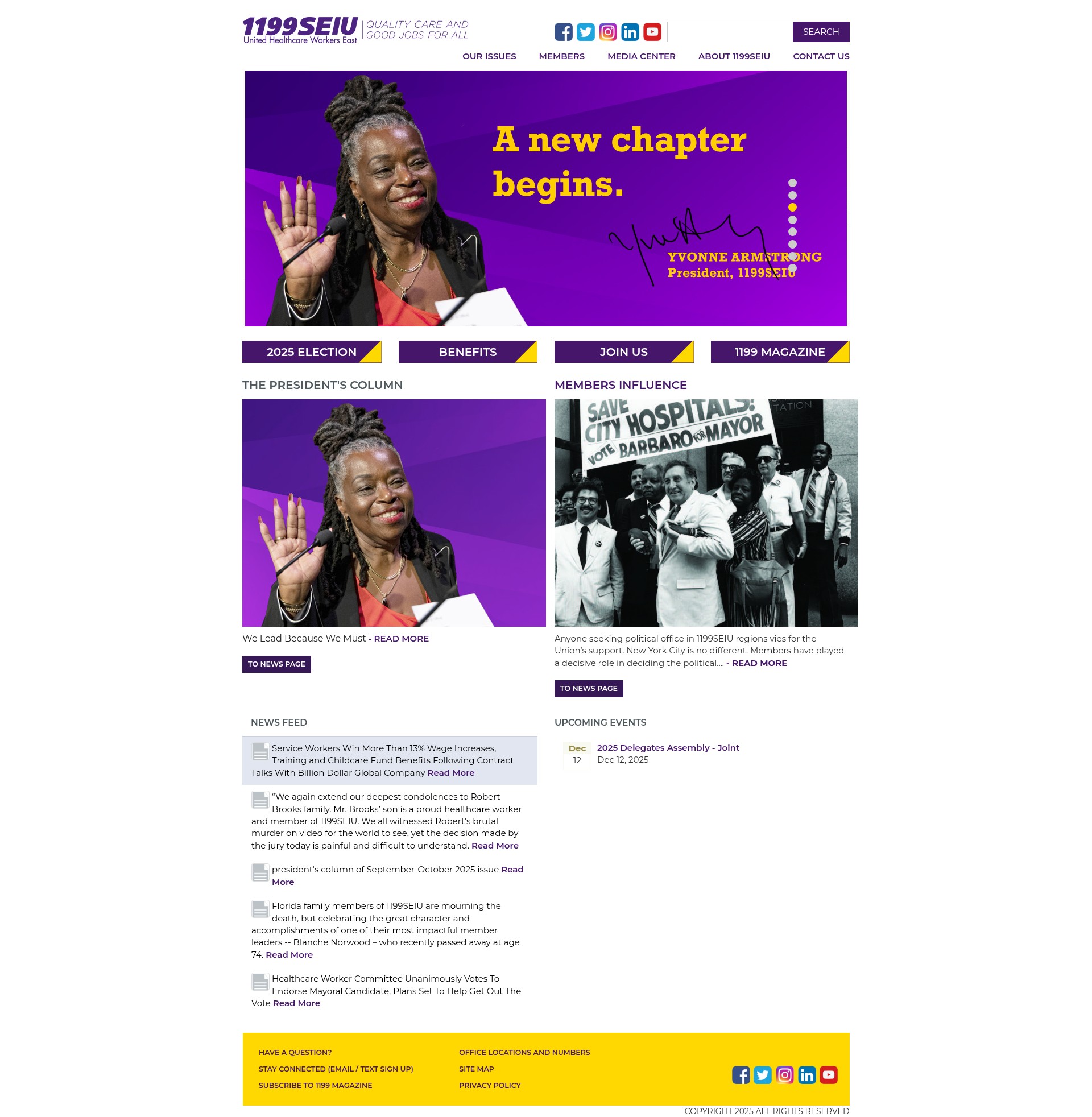 Screenshot of 1199seiu.org