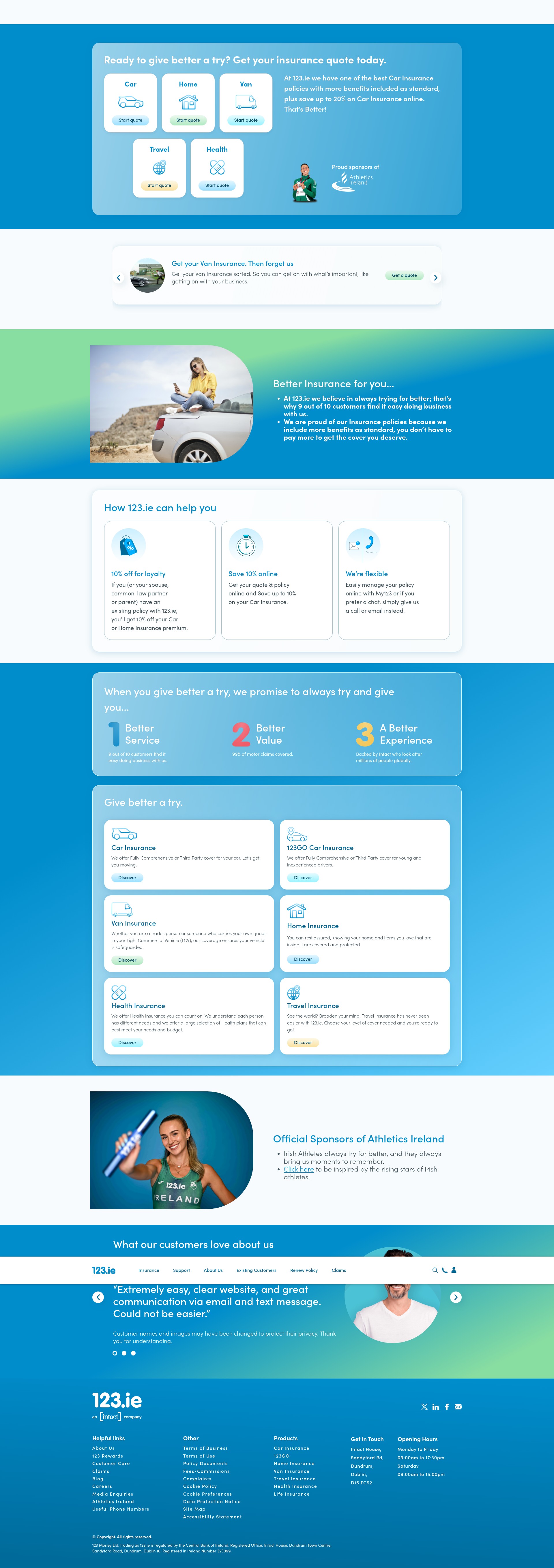 Screenshot of 123.ie