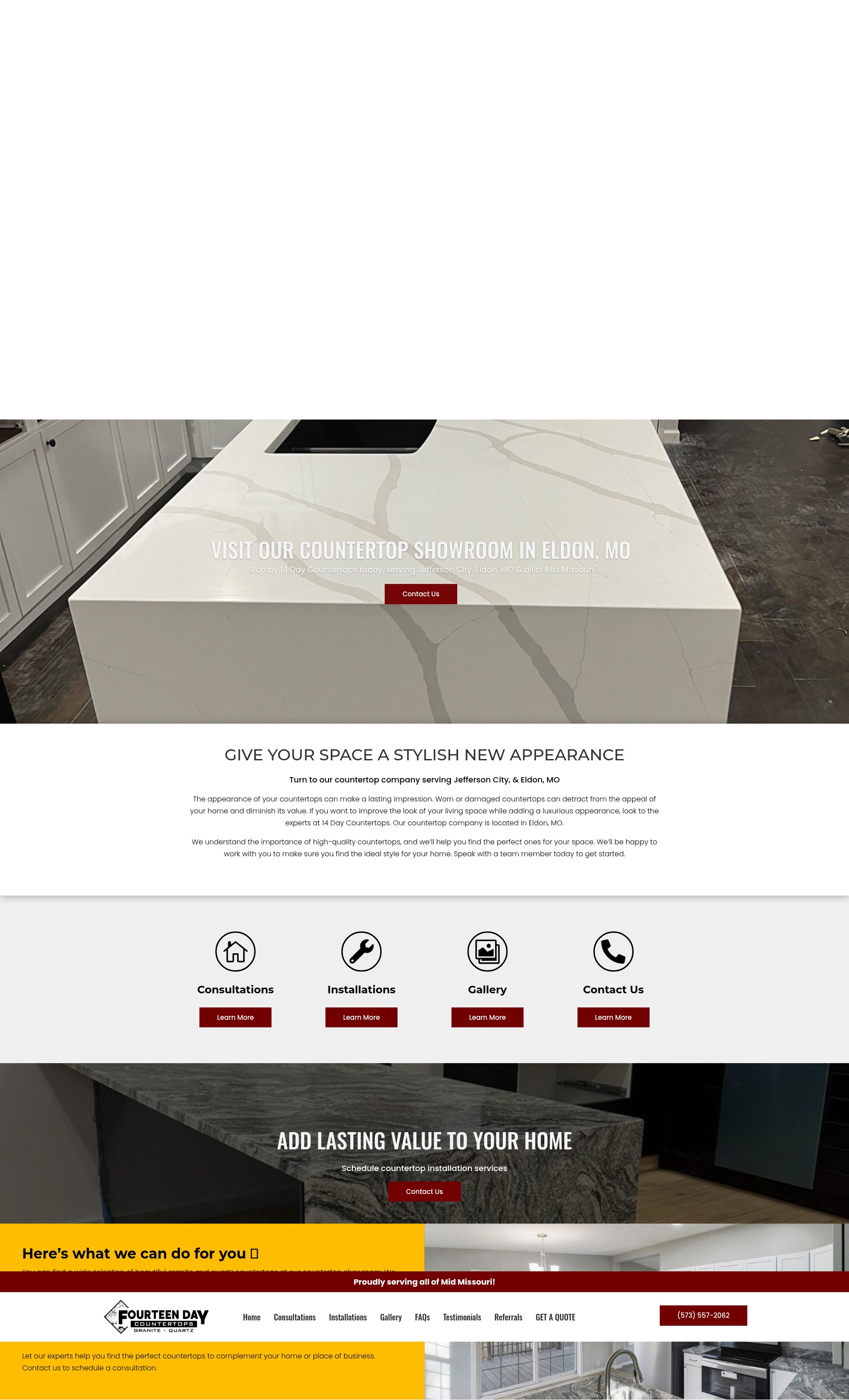 Screenshot of 14daycountertops.com