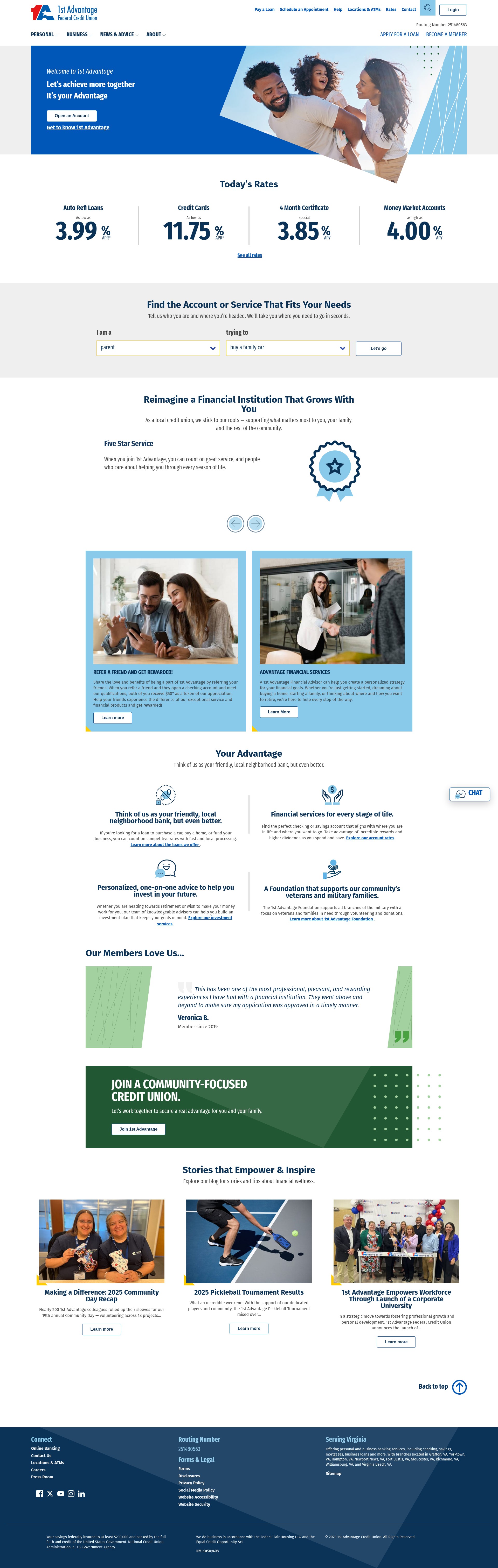 Screenshot of 1stadvantage.org