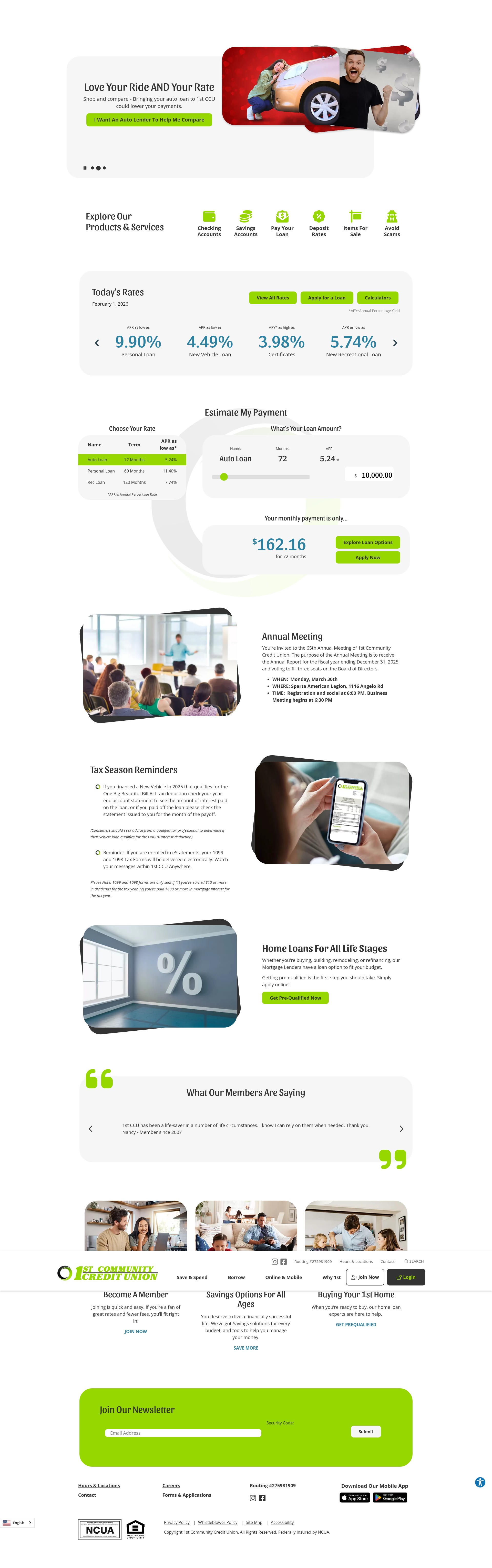 Screenshot of 1stccu.com