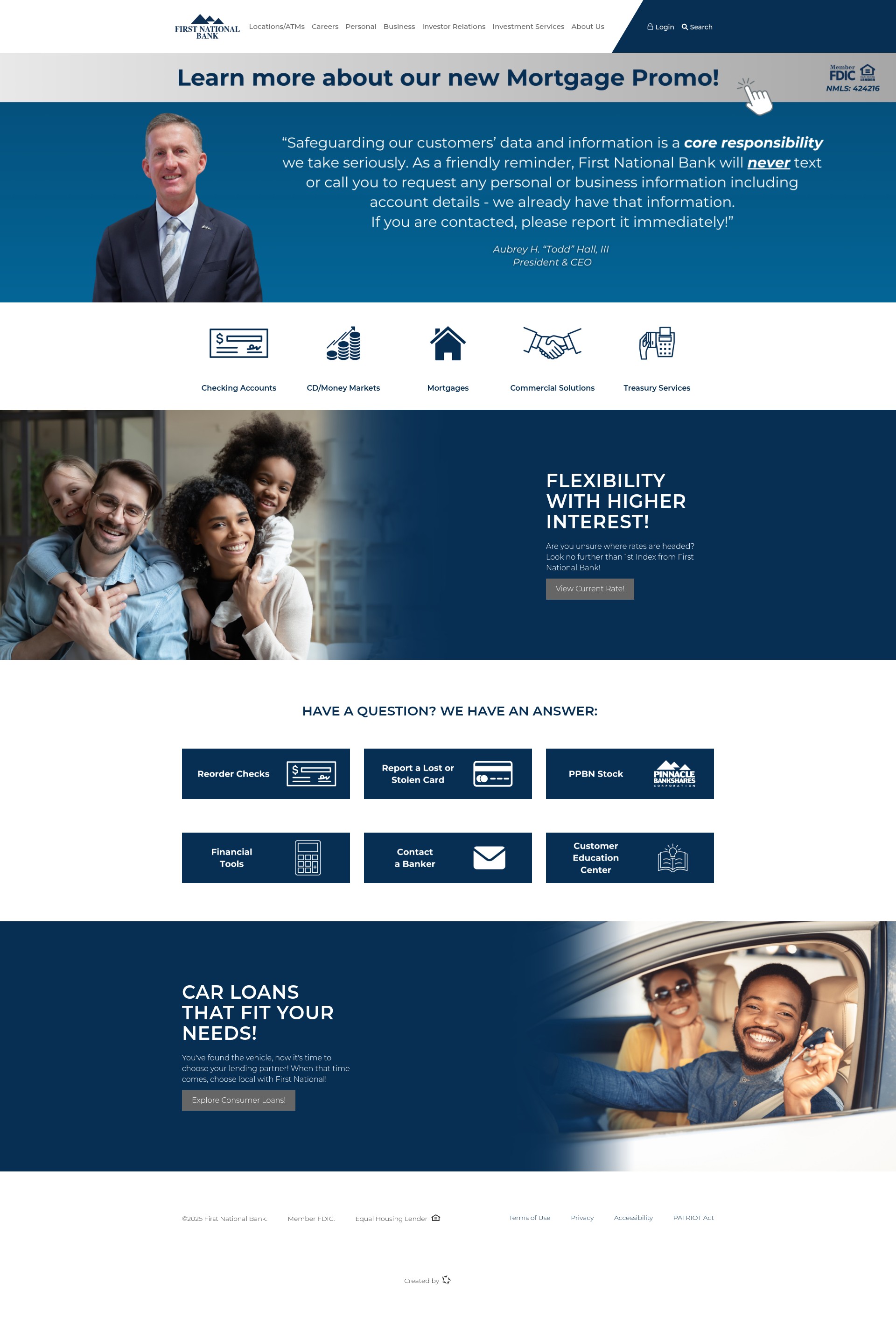 Screenshot of 1stnatbk.com